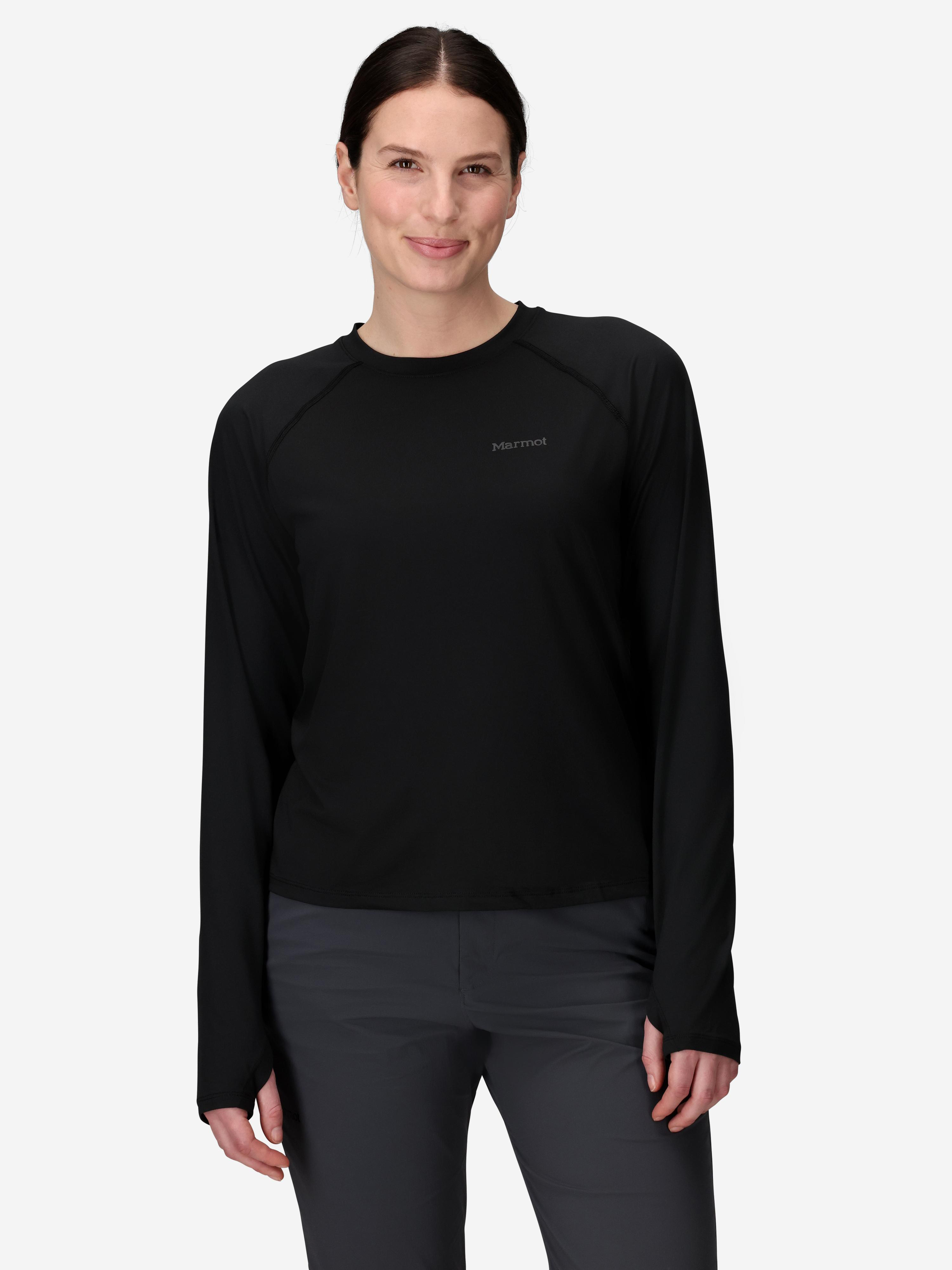 (取寄) マーモット レディース ウィンドリッジ ロング スリーブ パフォーマンス シャツ Marmot women Windridge Long Sleeve Performance Shirt Black Women's Windridge UPF 50 Long-Sleeve Shirt | Marmot