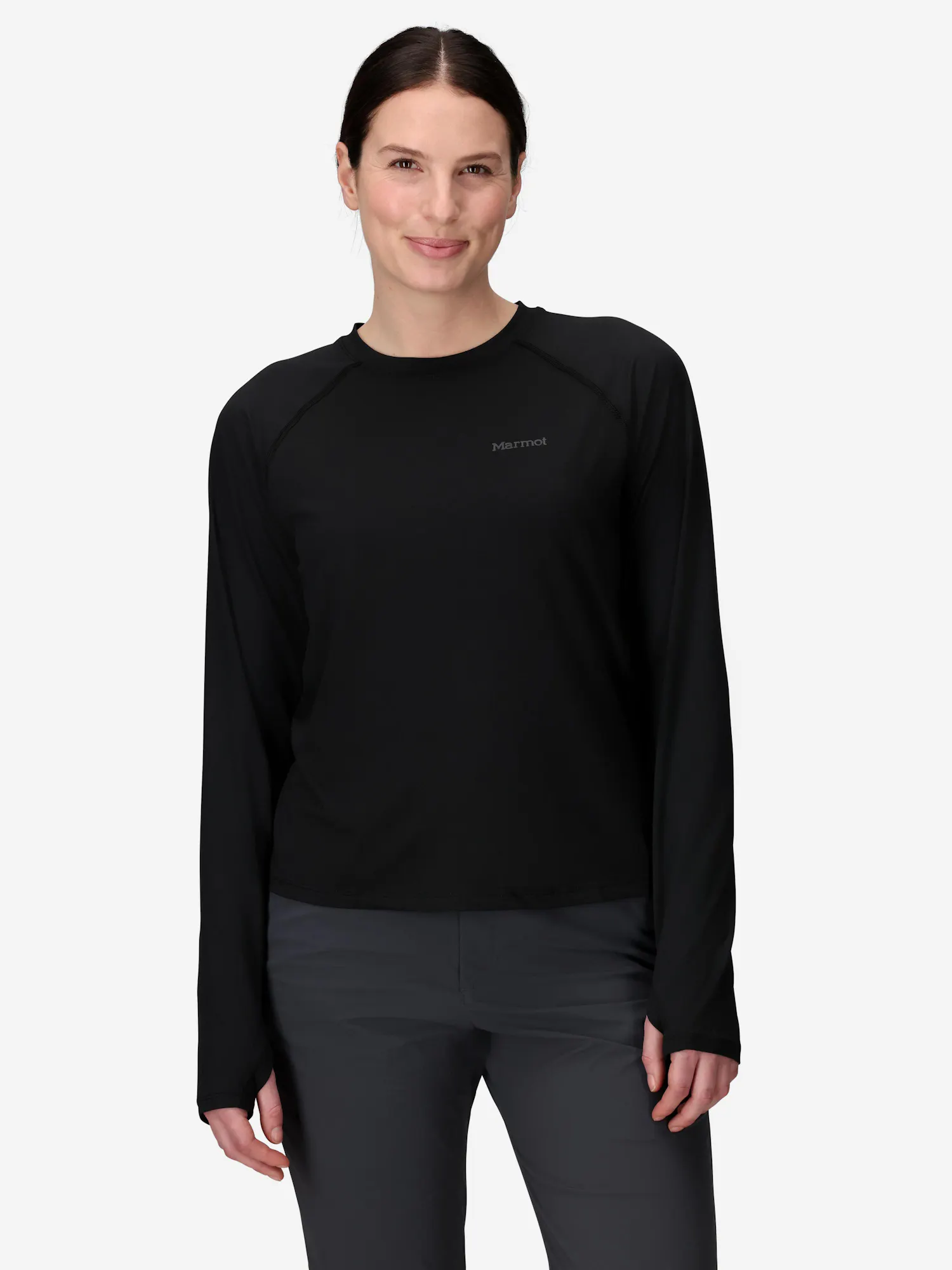 Marmot Women's Windridge UPF 50 Long-Sleeve Shirt (Spring 2026) in Black