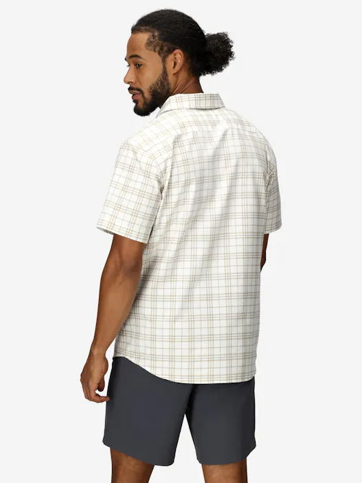 Men's AirExchange Perforated Short-Sleeve Pattern Shirt