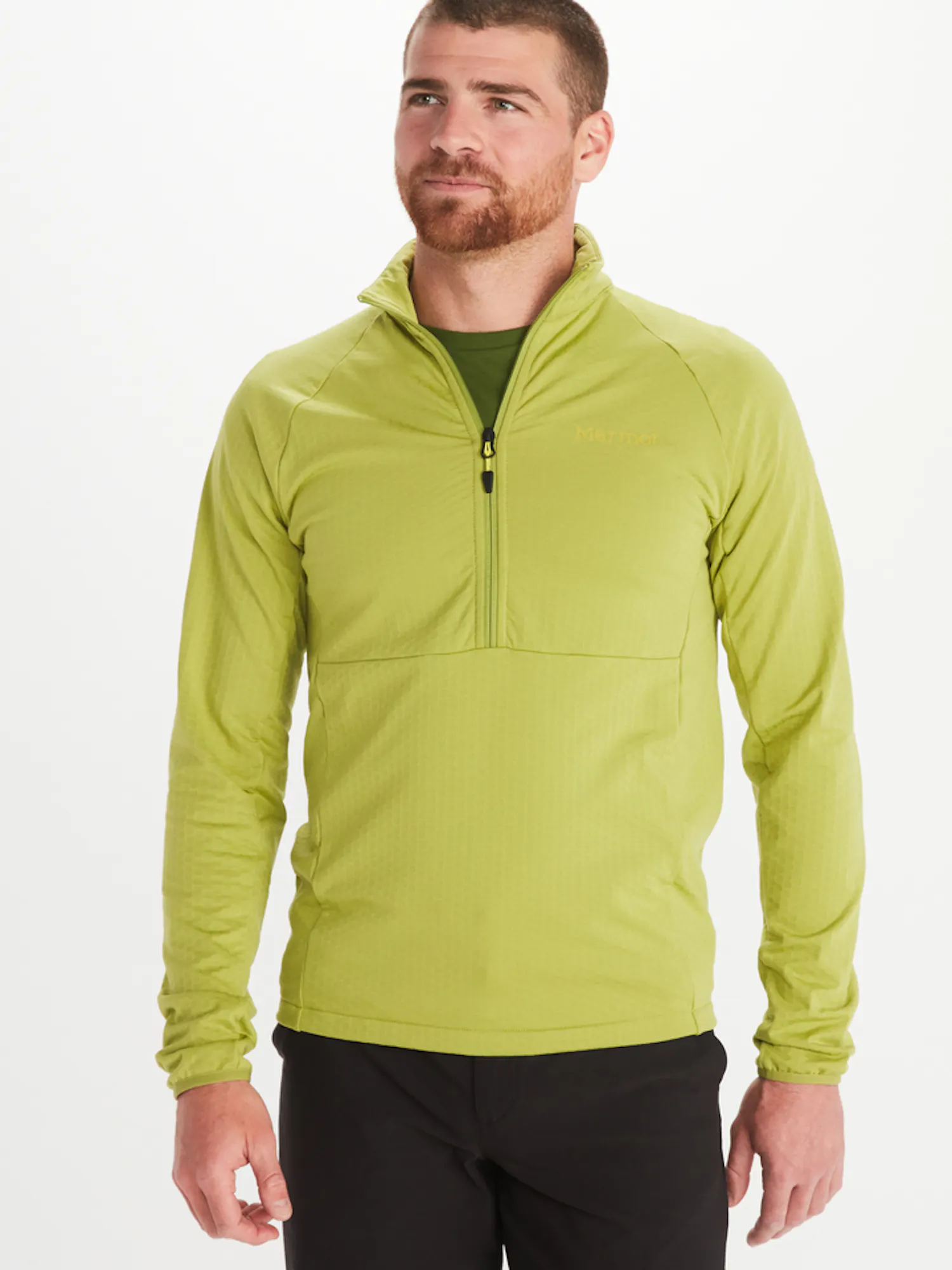 Marmot Men's Leconte Fleece 1/2-Zip Pullover in Spinach Green