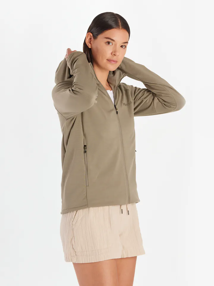 Women's Leconte Tech Grid Full-Zip Fleece Hoody (Fall 2025) | Marmot