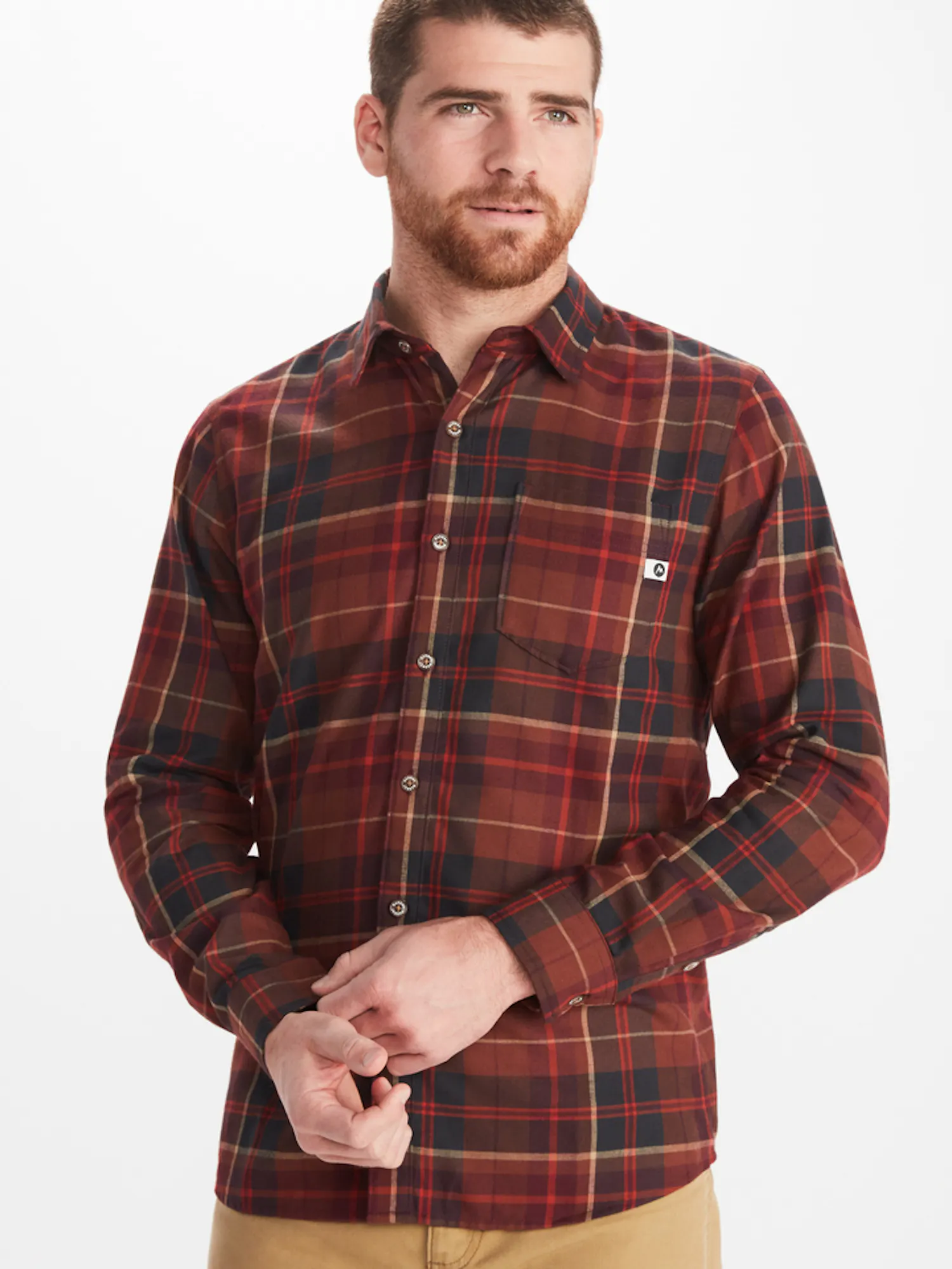 Marmot Men's Anderson Lightweight Flannel Shirt in Port Royal | Cotton