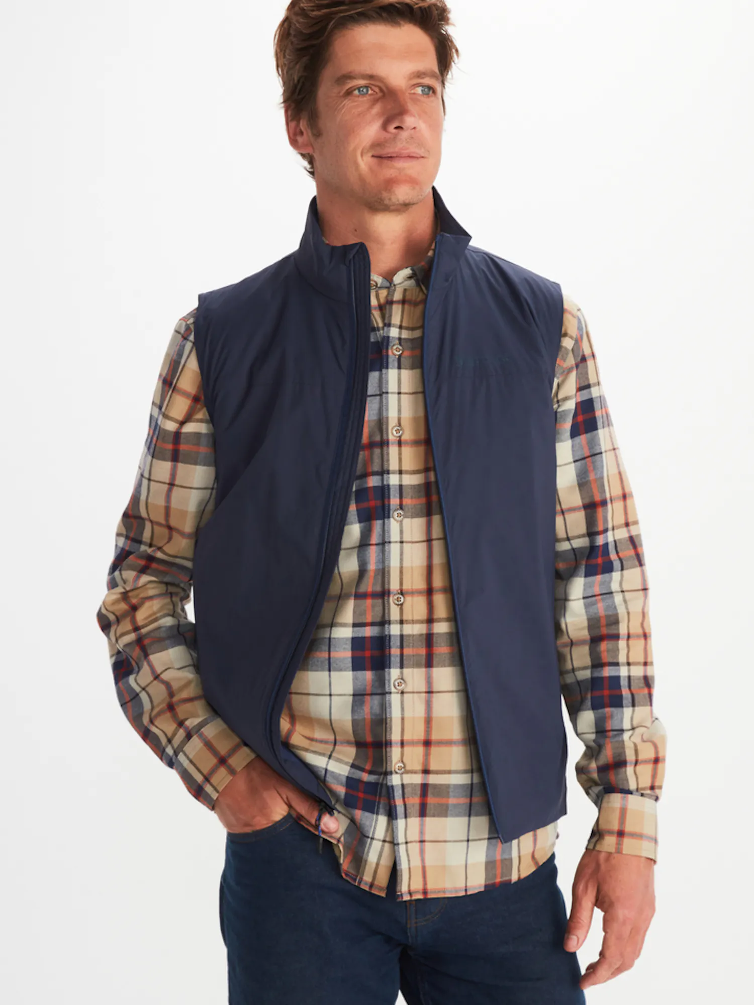 Marmot Men's Novus LT Hybrid Vest in Arctic Navy