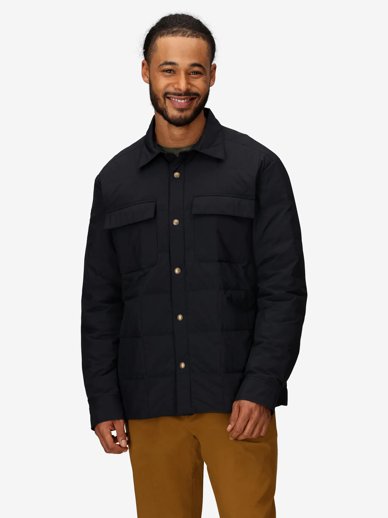 Marmot Men's Ares Down Shacket (Fall 2025) Jacket in Black