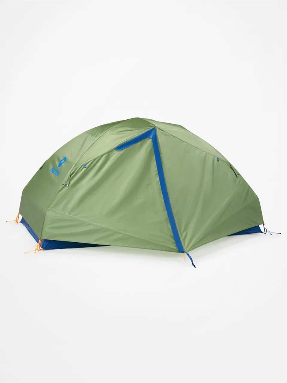 Marmot tent with green rain fly