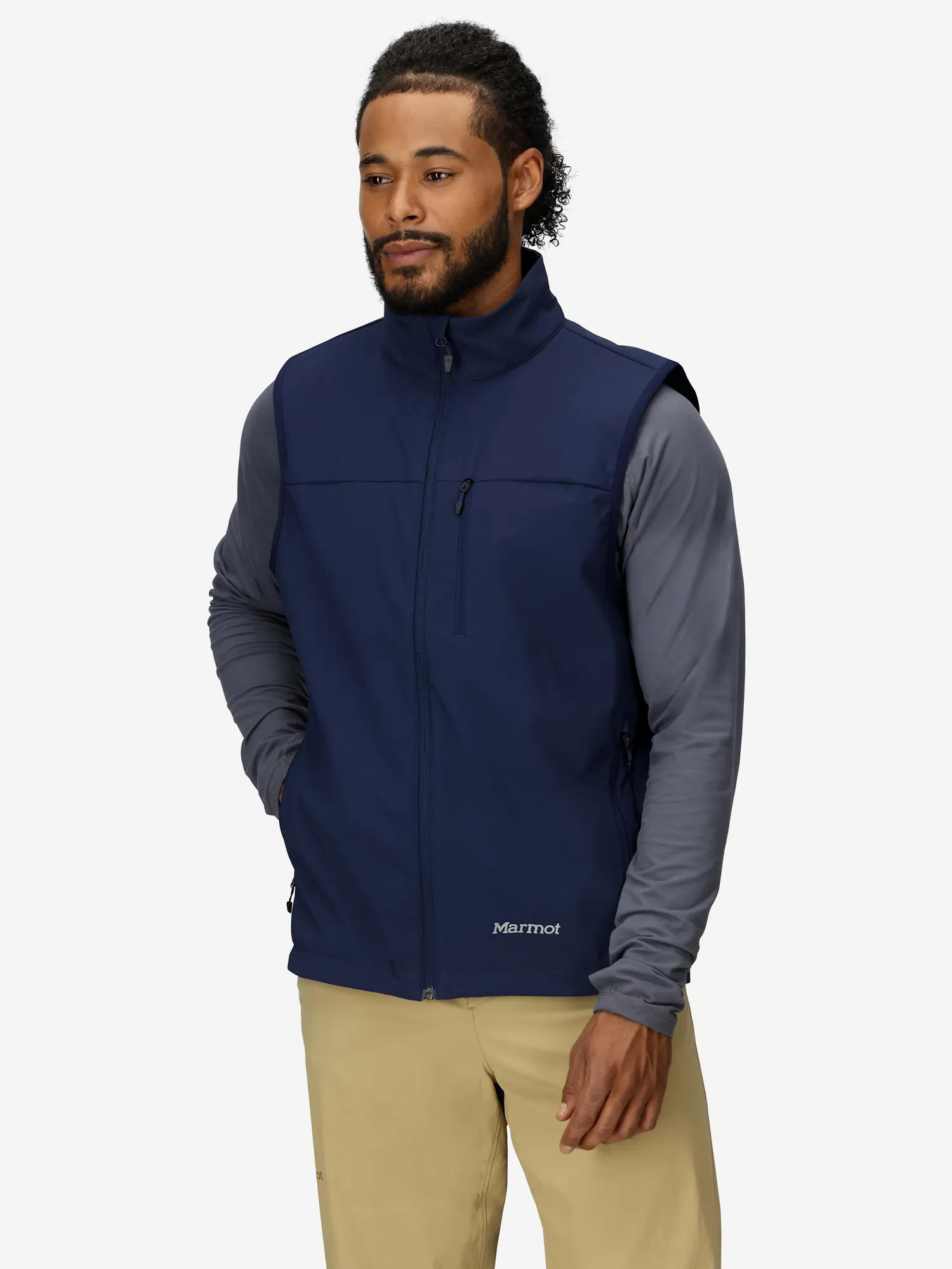 Marmot Men's Tempo Softshell Vest in Arctic Navy