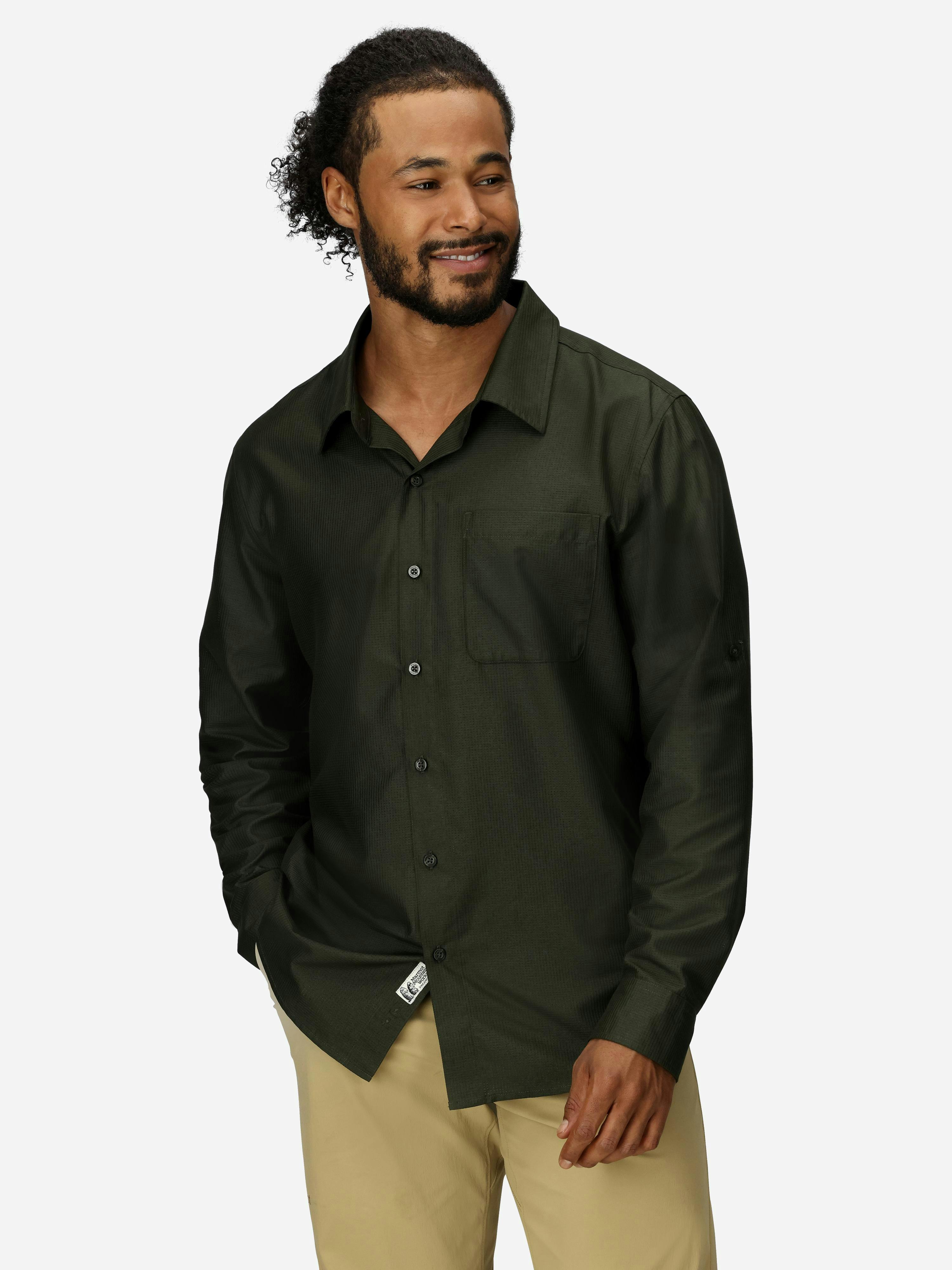 Men's AirExchange Long-Sleeve Collared Shirt