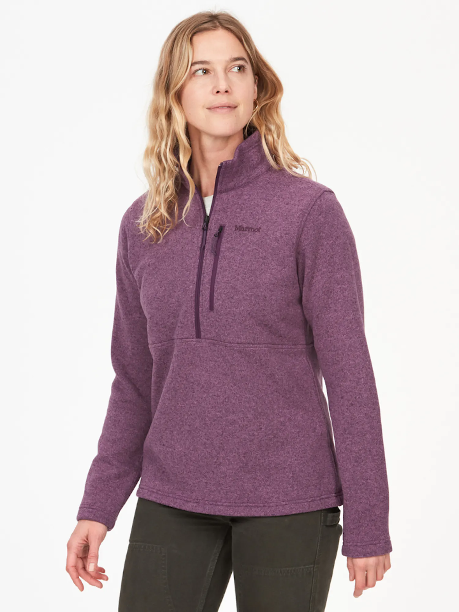 Marmot Women's Drop Line 1/2-Zip Jacket in Purple Fig