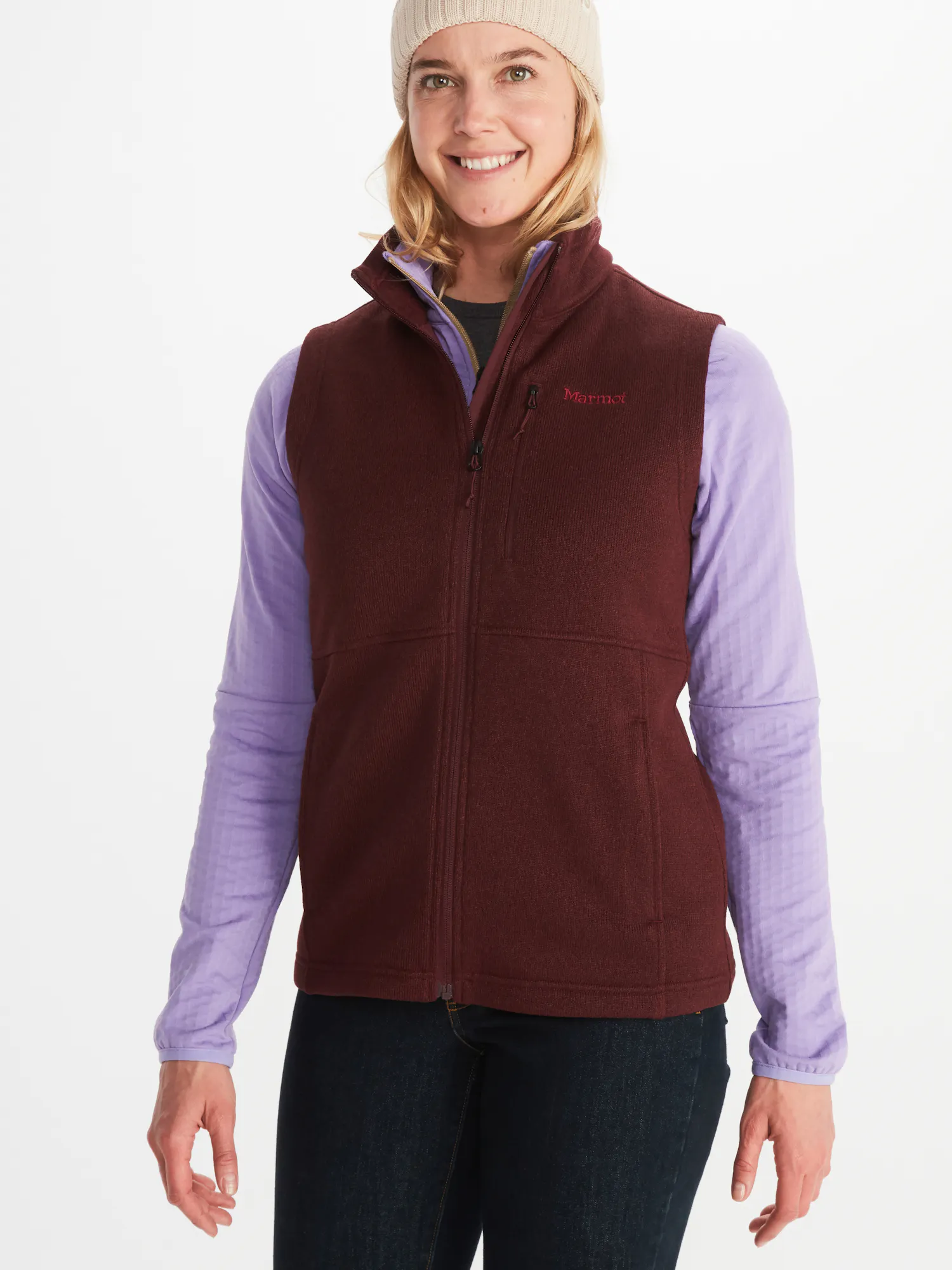 Marmot Women's Drop Line Fleece Vest in Port Royal