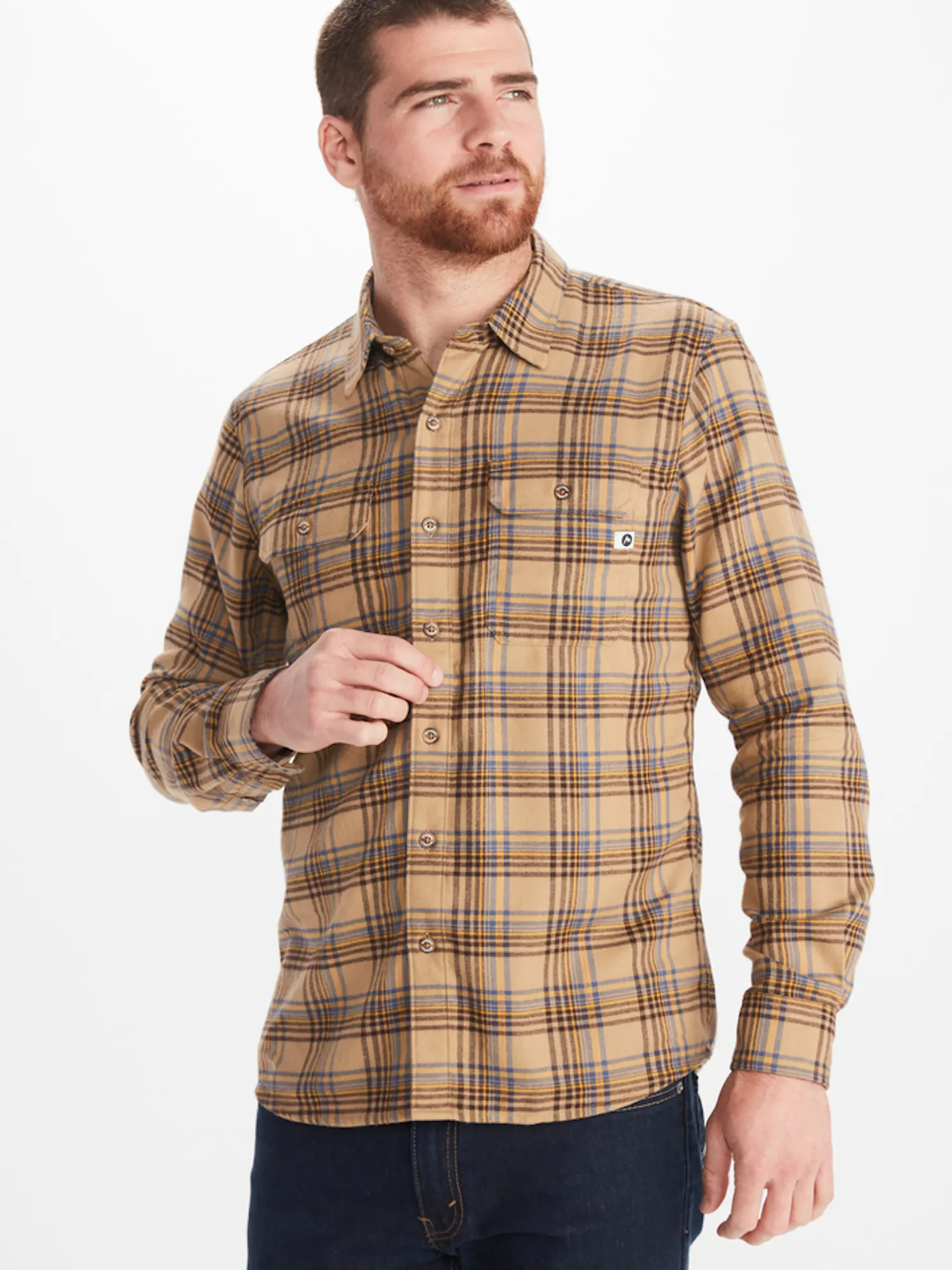 Marmot Men's Bayview Midweight Flannel Shirt in Shetland | Cotton