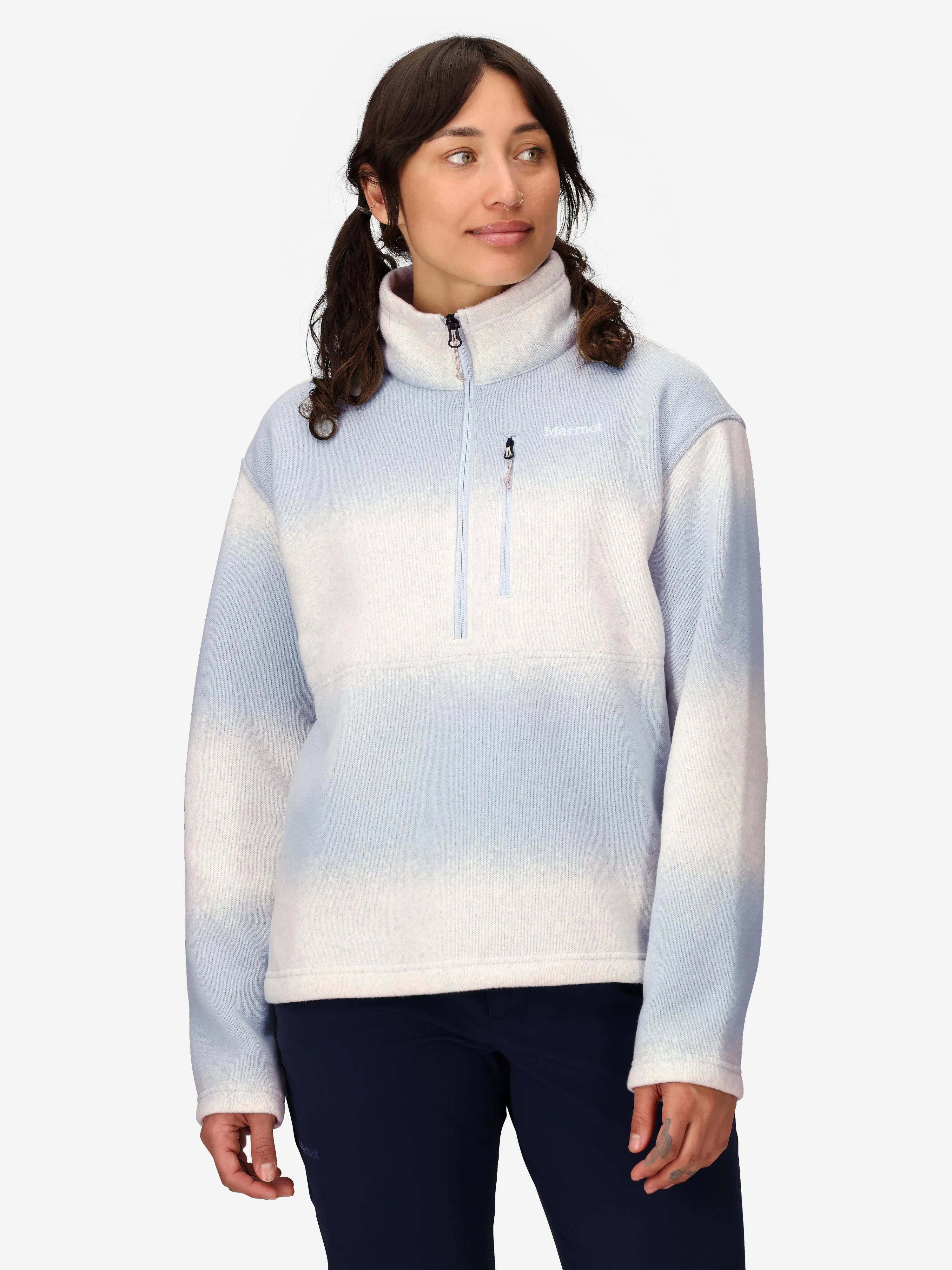 Women's Heavyweight Drop Line Printed Sweater Fleece Half-Zip (Fall 2025)