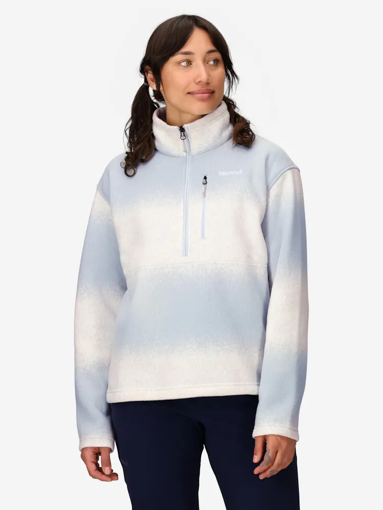 Women's Heavyweight Drop Line Printed Sweater Fleece Half-Zip (Fall 2025)