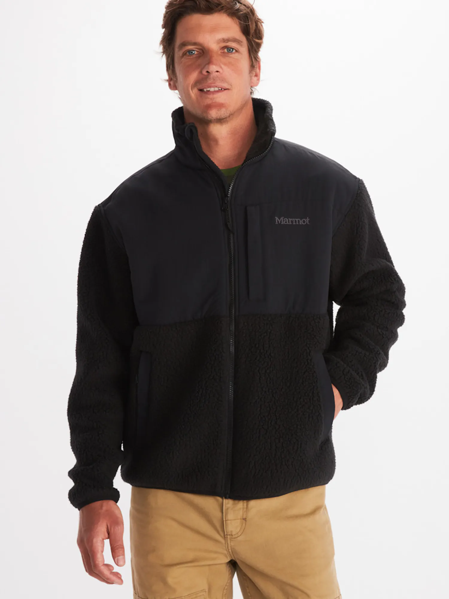 Marmot Men's Wiley Polartec® Fleece Jacket in Black