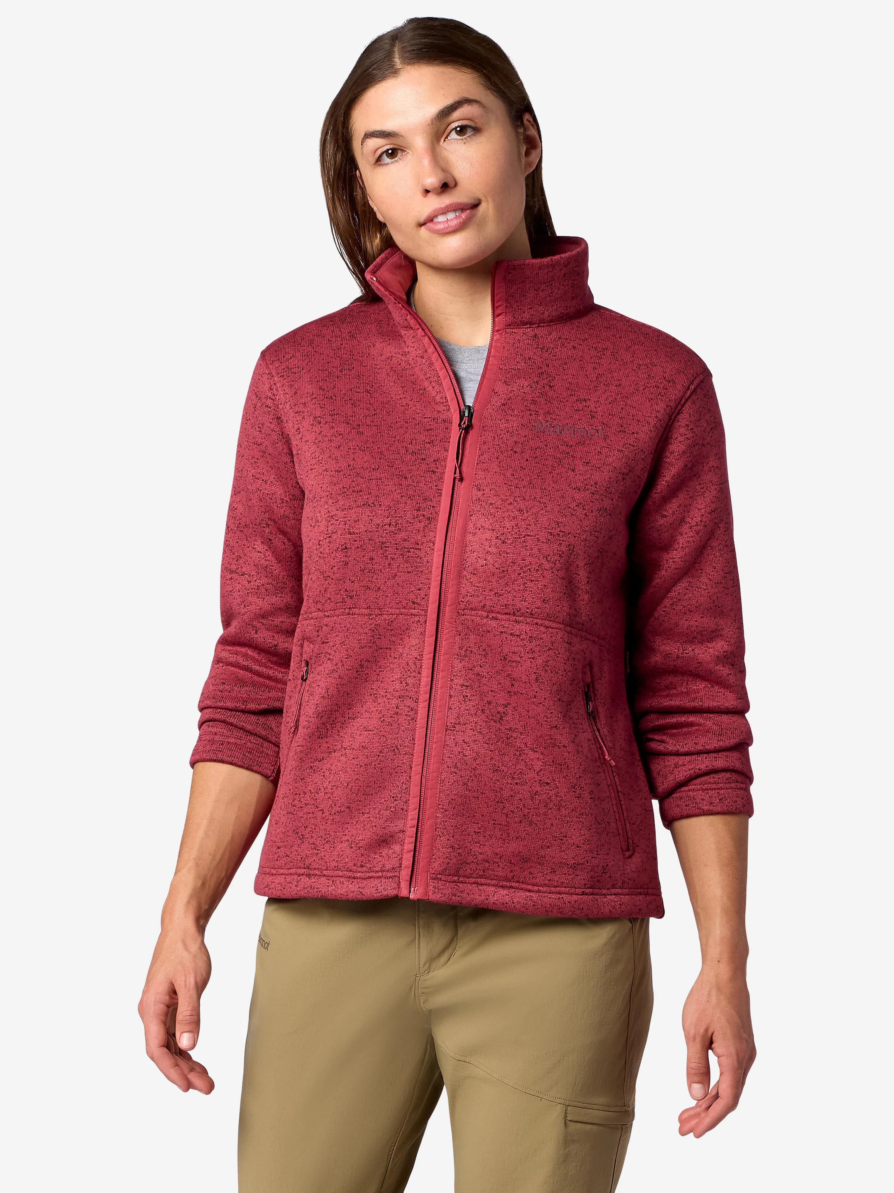 Women's Drop Line Sweater Fleece Full-Zip Jacket