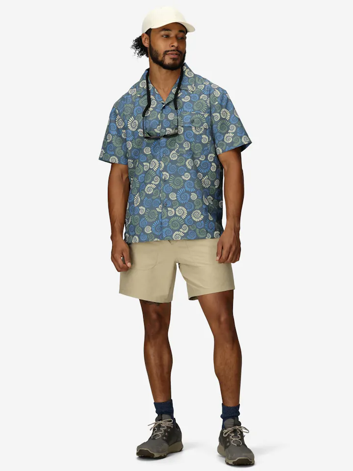 Men's AirExchange UPF 40 Short-Sleeve Novelty Camp Collared Shirt