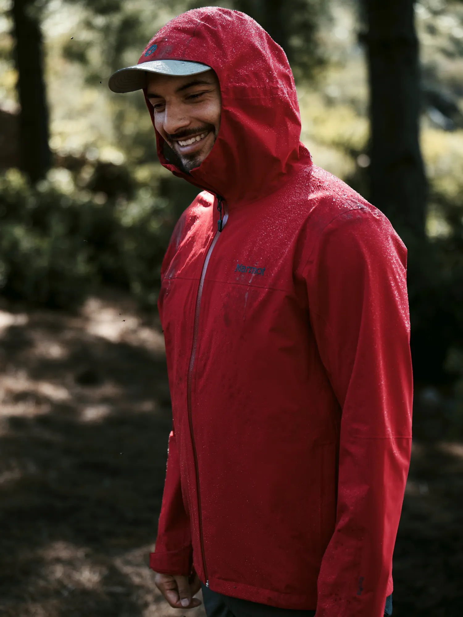 Marmot Men's PreCip® Evo Flex Rain Jacket in Team Red