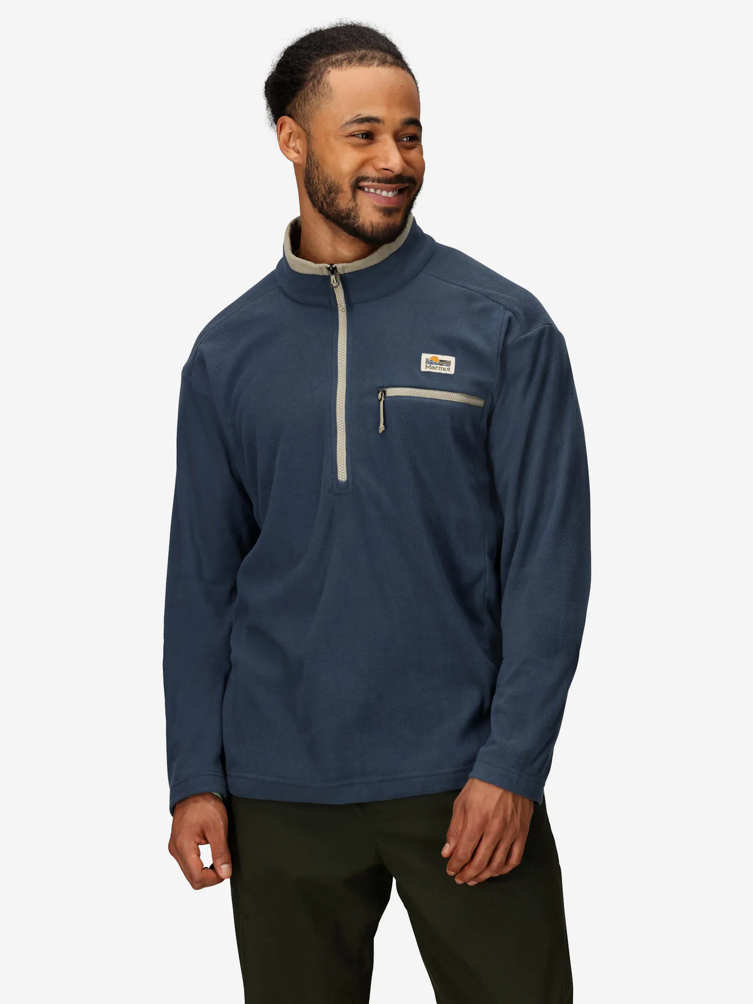 Marmot Men’s Upward Fleece Half-Zip Pullover in Thunderhead