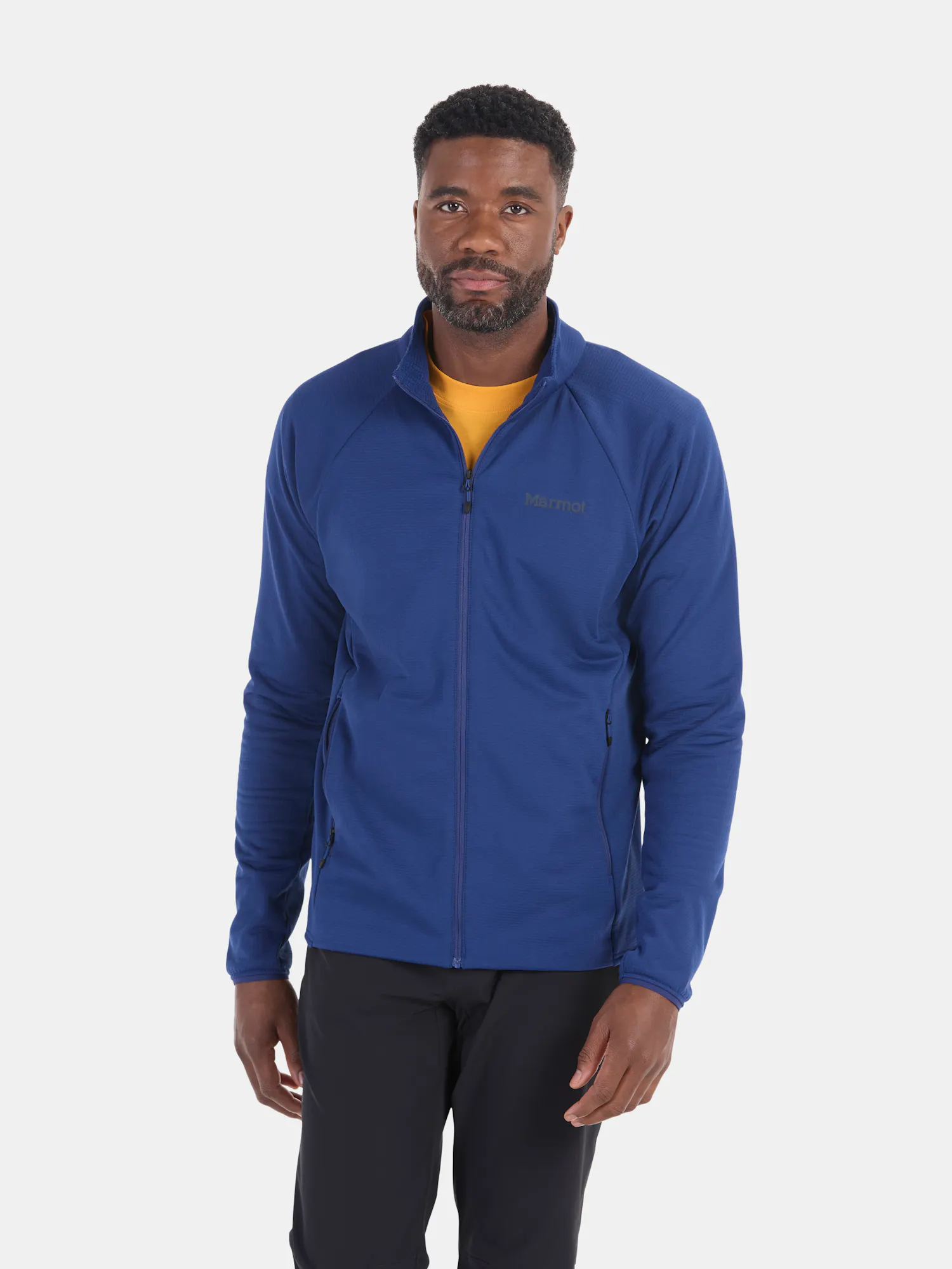 Marmot Men's Leconte Tech Grid Fleece Full-Zip Jacket in Twilight Blue