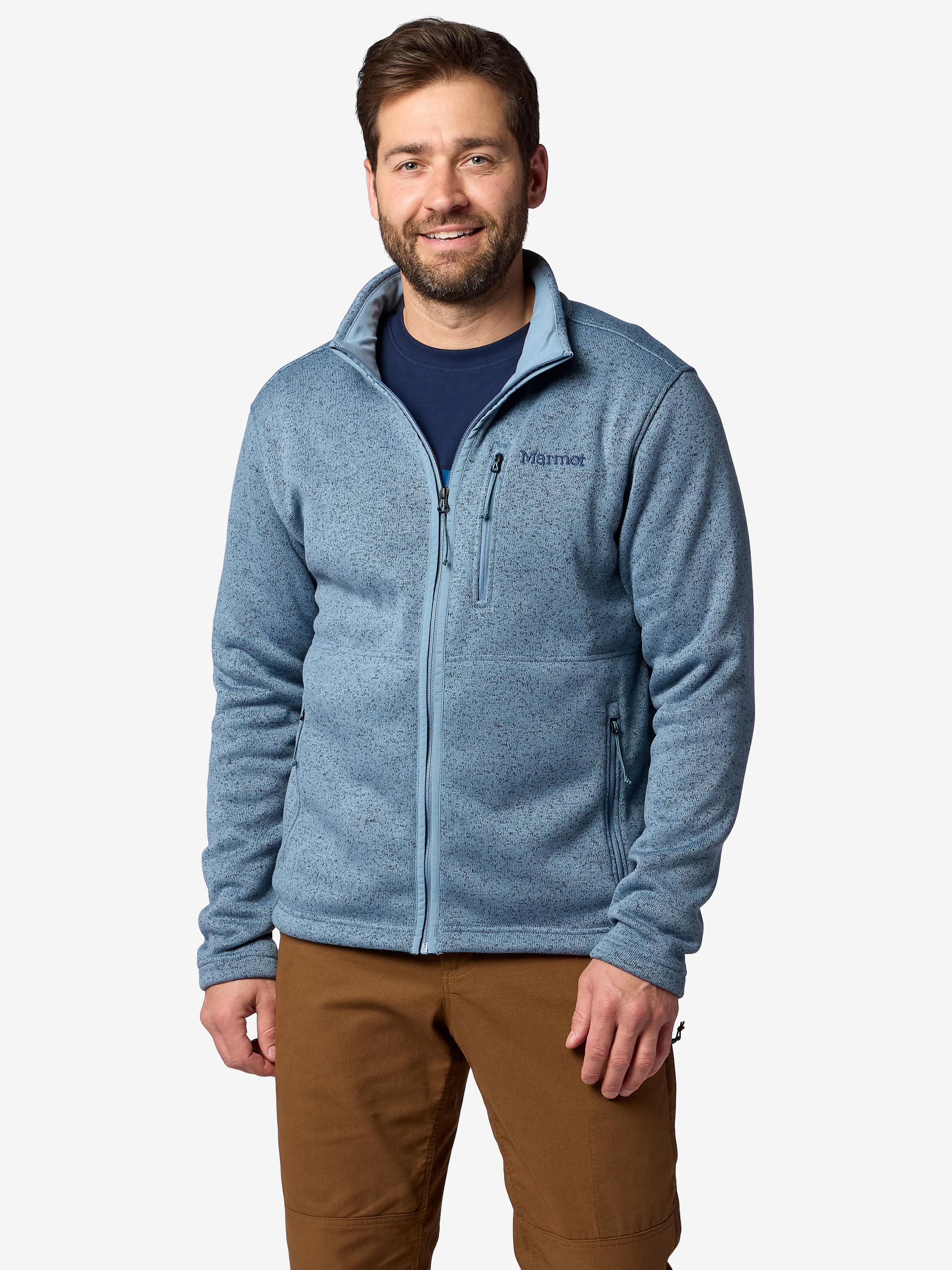Men's Drop Line Sweater Fleece Full-Zip Jacket