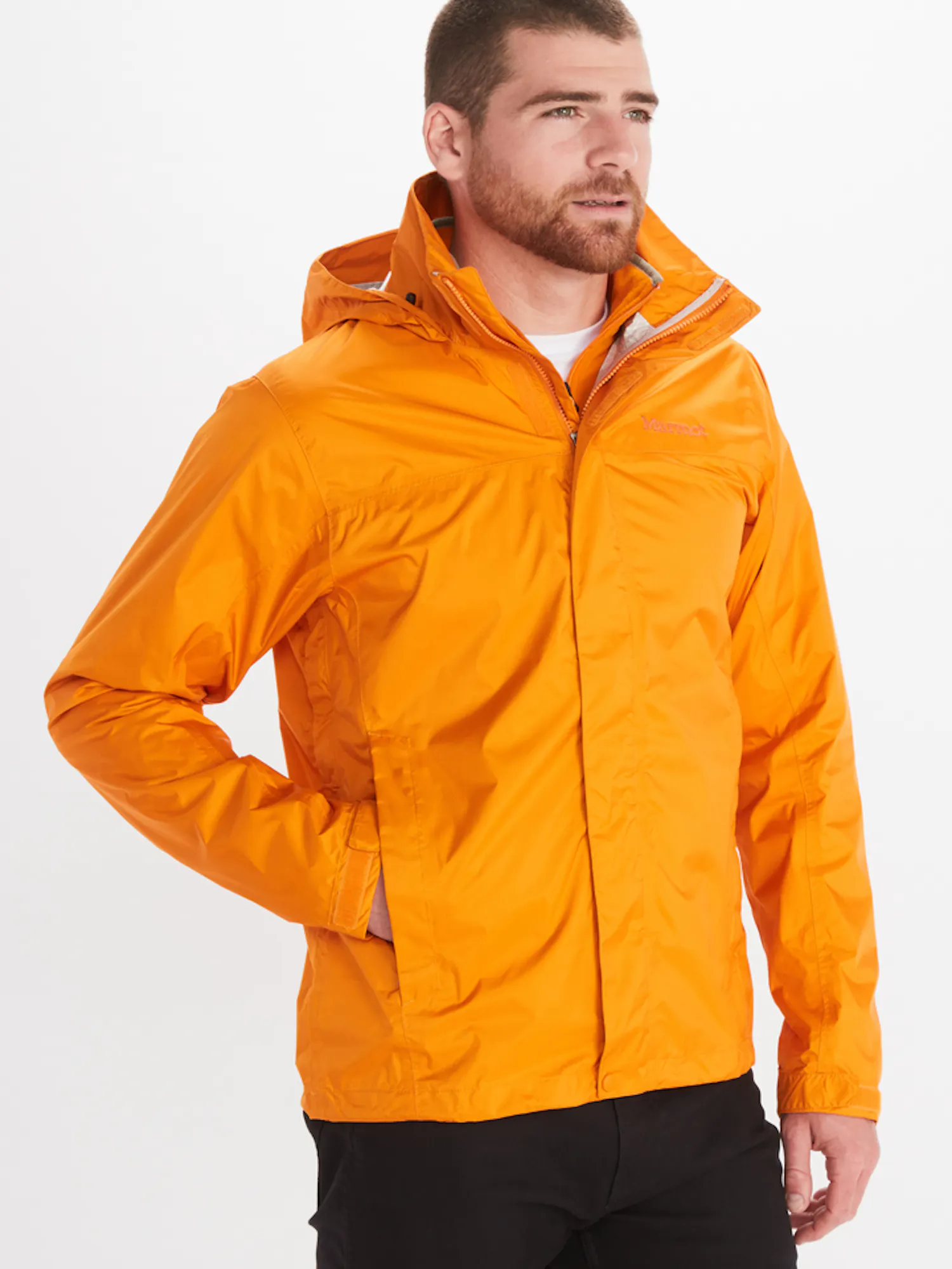 Marmot Men's PreCip® Eco Jacket in Orange Pepper