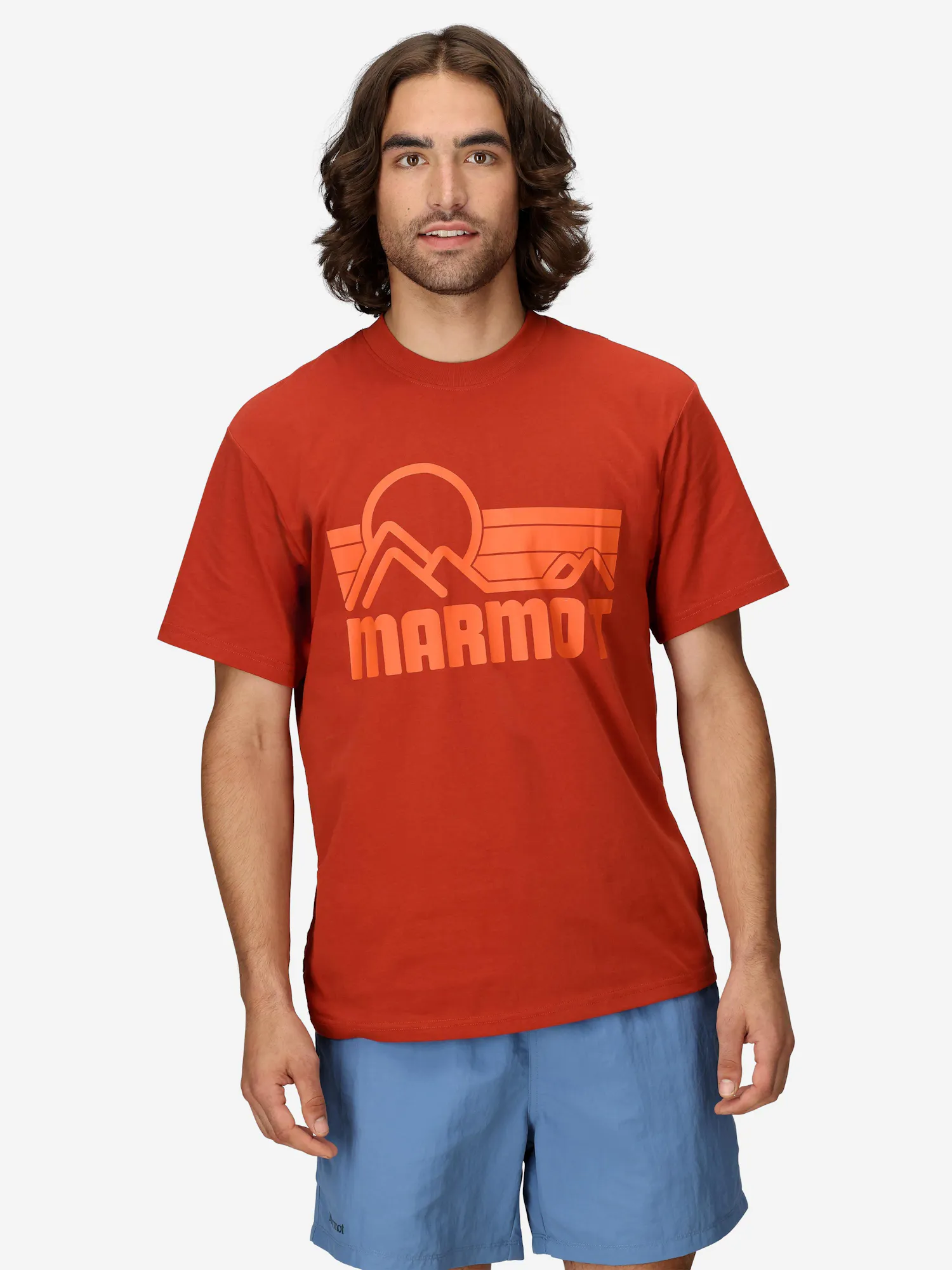 Marmot Men's Coastal Short-Sleeve T-Shirt (Spring 2025) in Sumac | Cotton