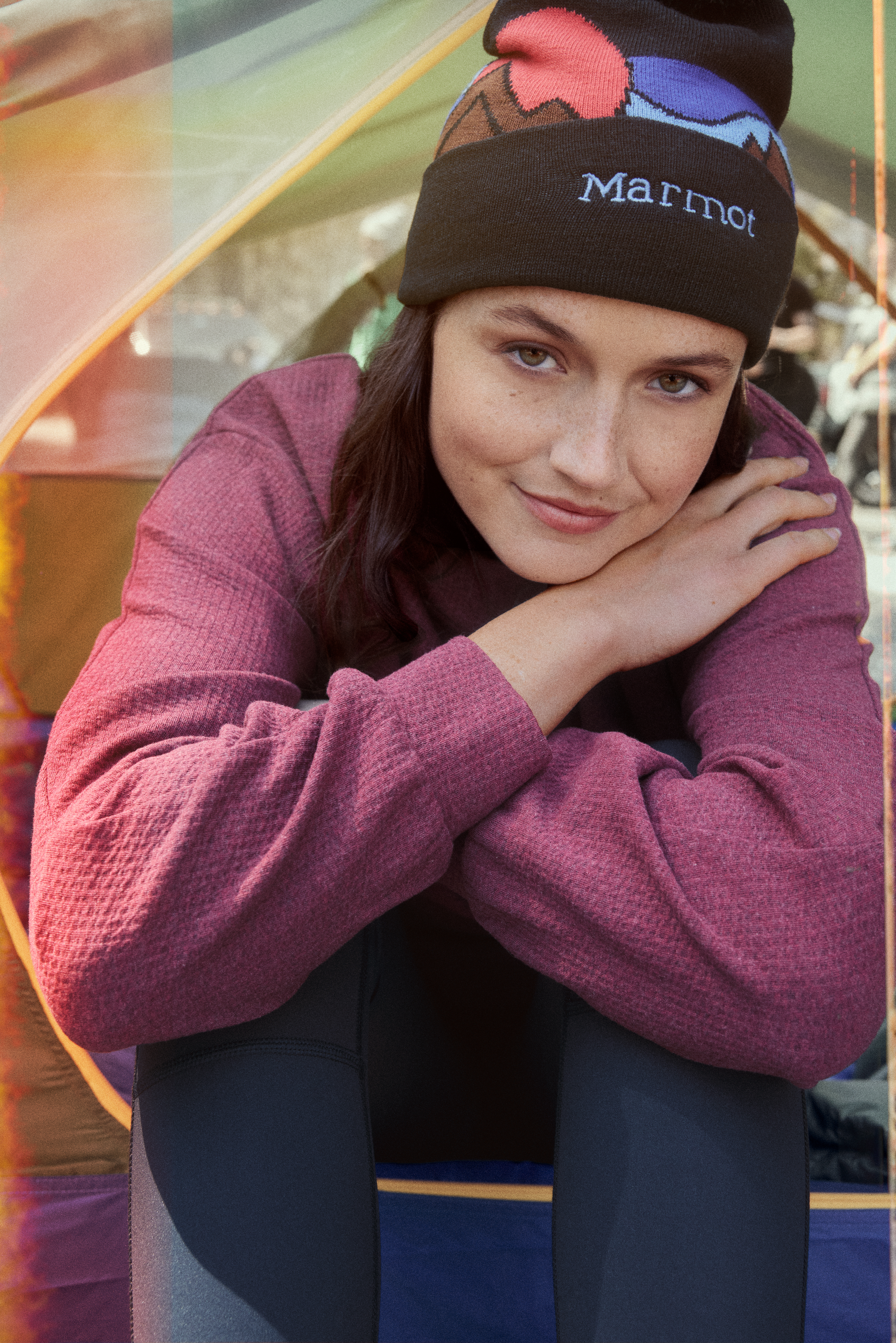 Women's Ridge Tech Waffle Knit Mock Neck Pullover (Fall 2025) | Marmot