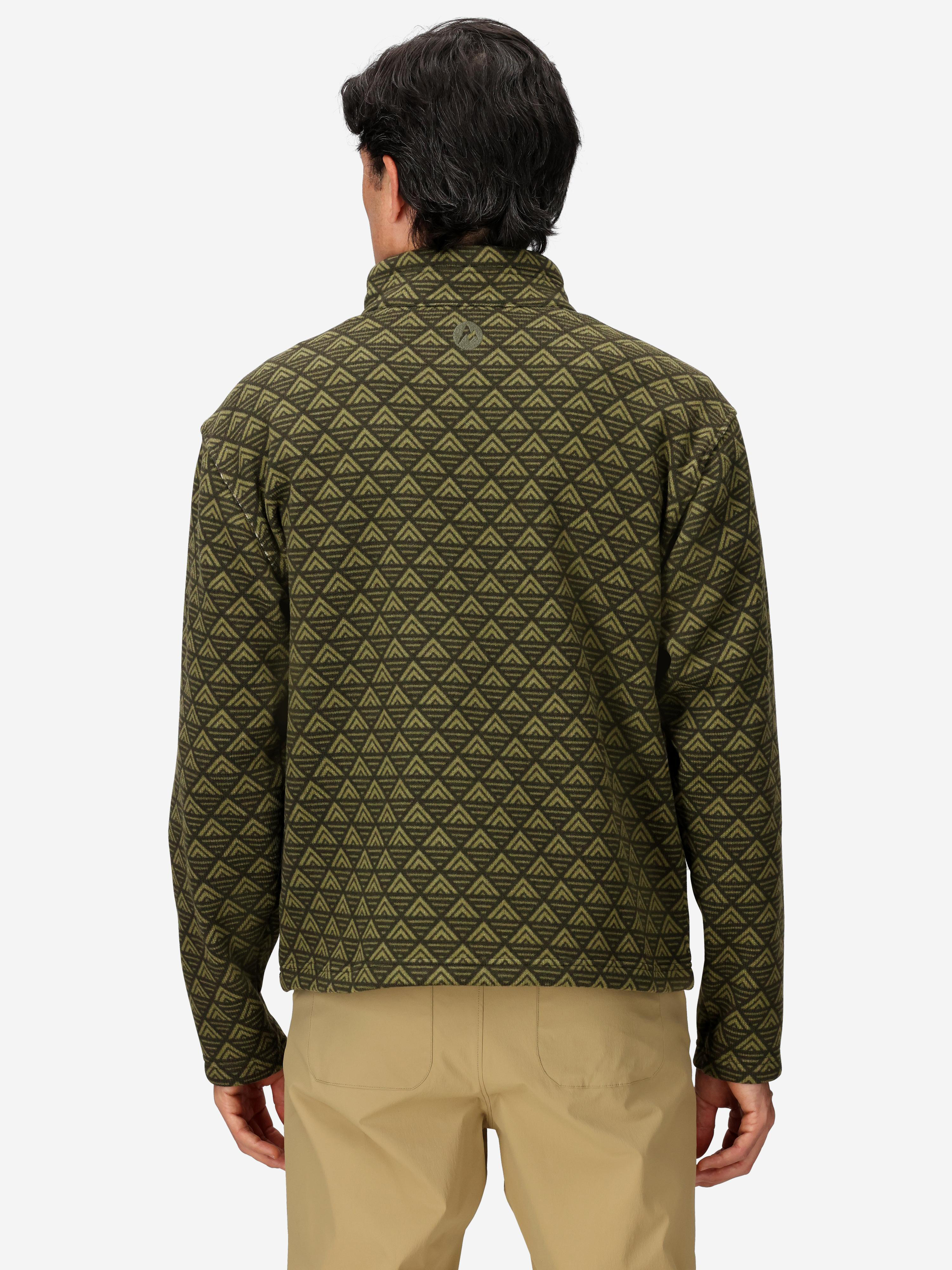 Men's Heavyweight Drop Line Printed Sweater Fleece Half-Zip (Fall