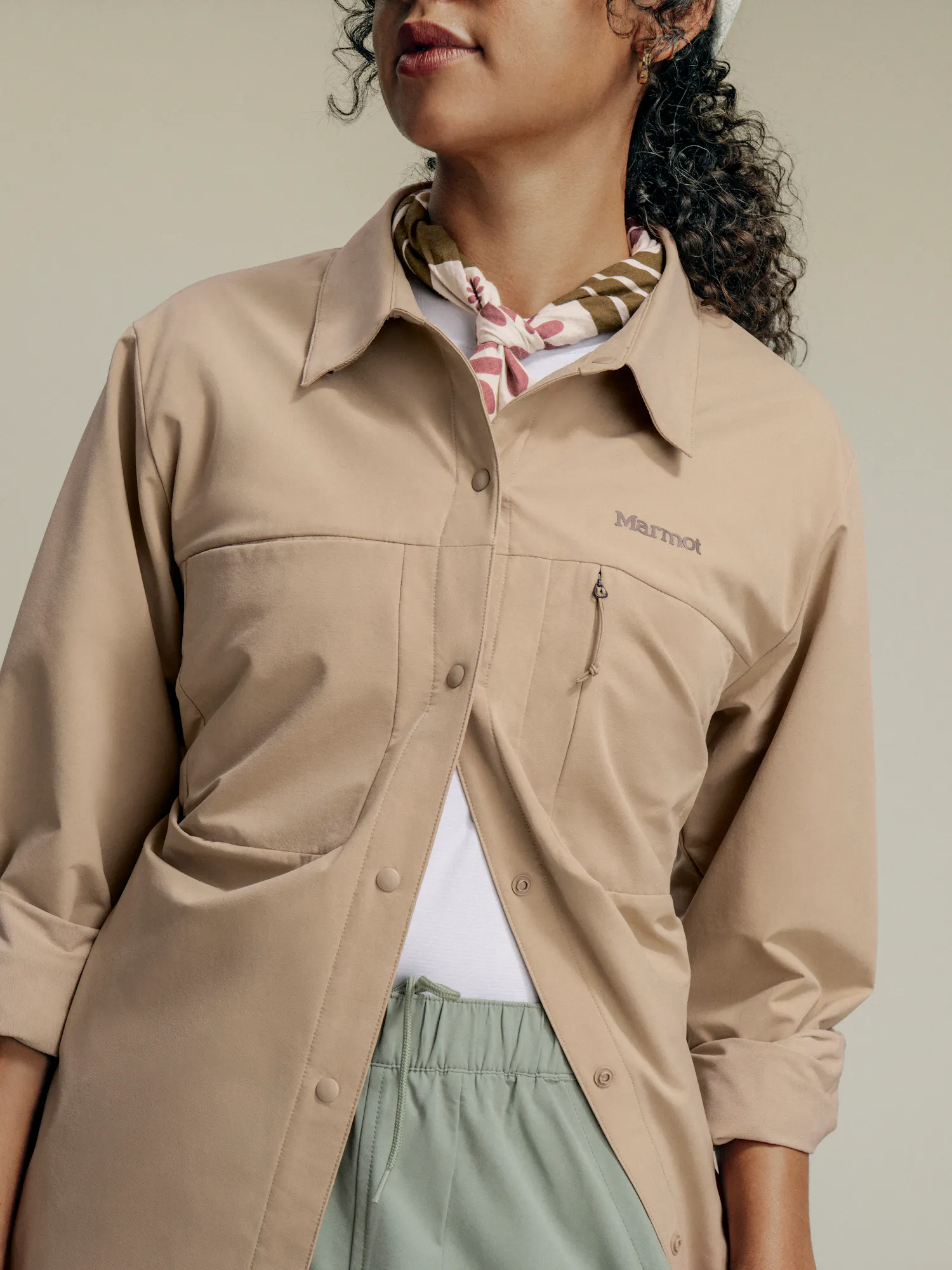 Marmot Women's AirExchange UPF 40 Overshirt (Spring 2026) Jacket in Chinchilla