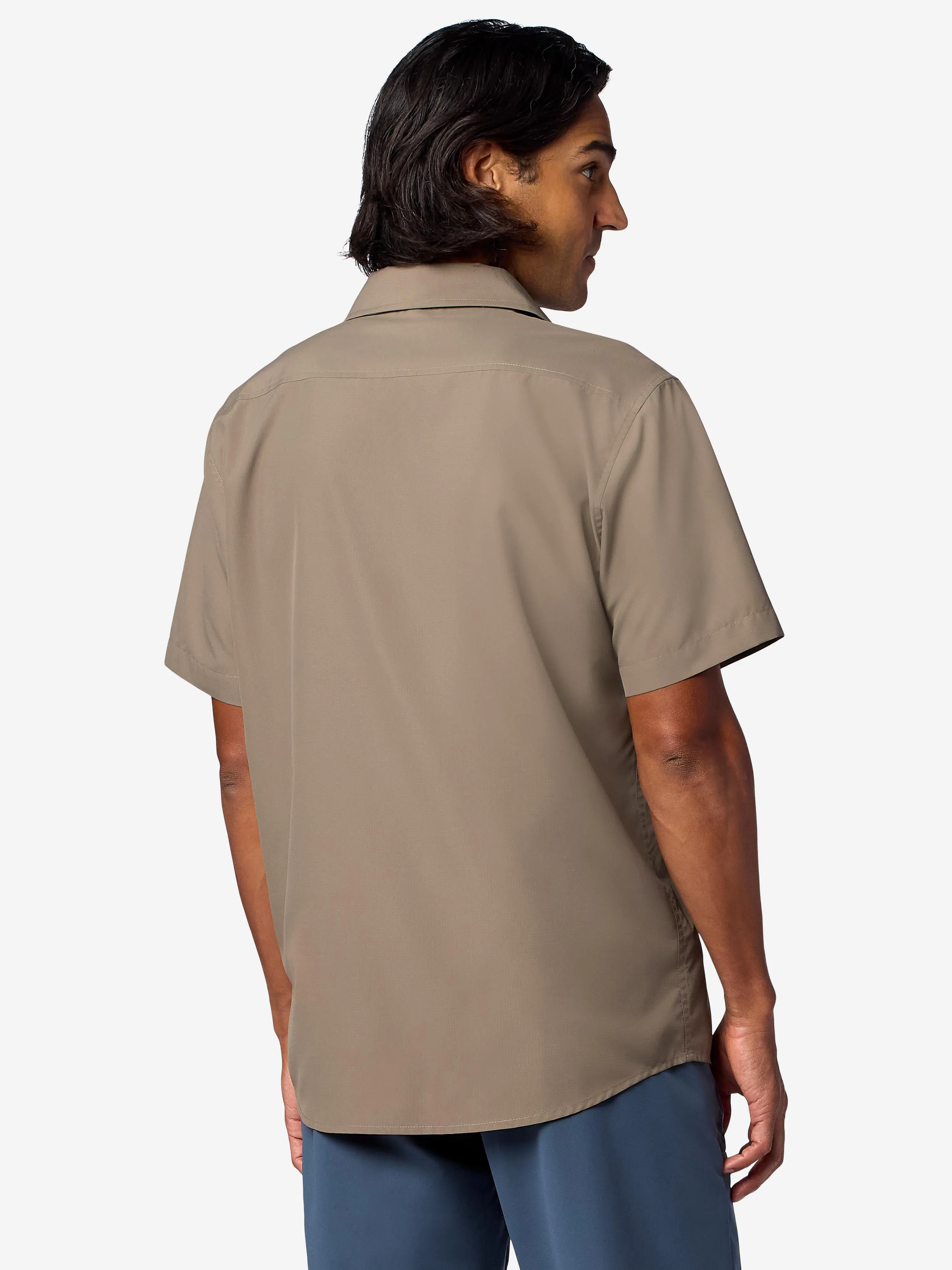 Men's AirExchange UPF 40 Novelty Short-Sleeve Collared Shirt