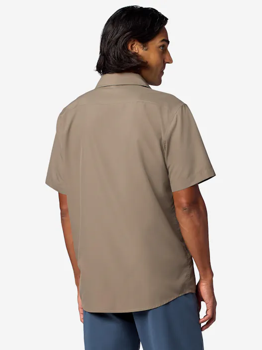 Men's AirExchange UPF 40 Novelty Short-Sleeve Collared Shirt