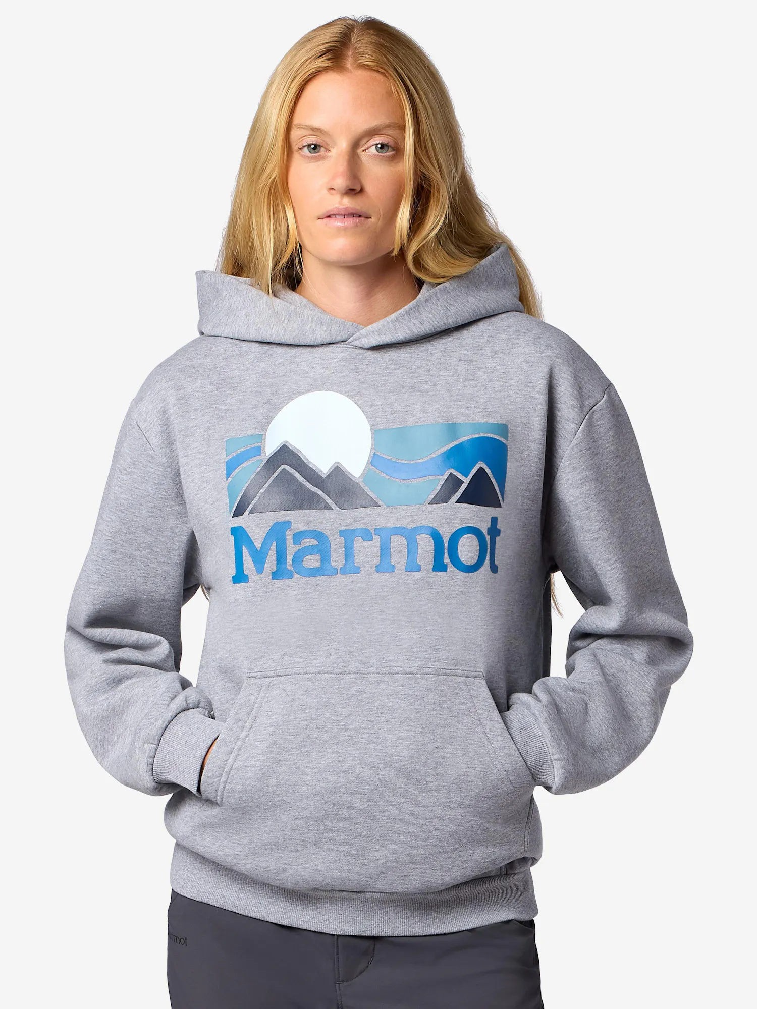 Marmot Women’s Coastal Hoodie Shirt in Grey Heather | Recycled Cotton