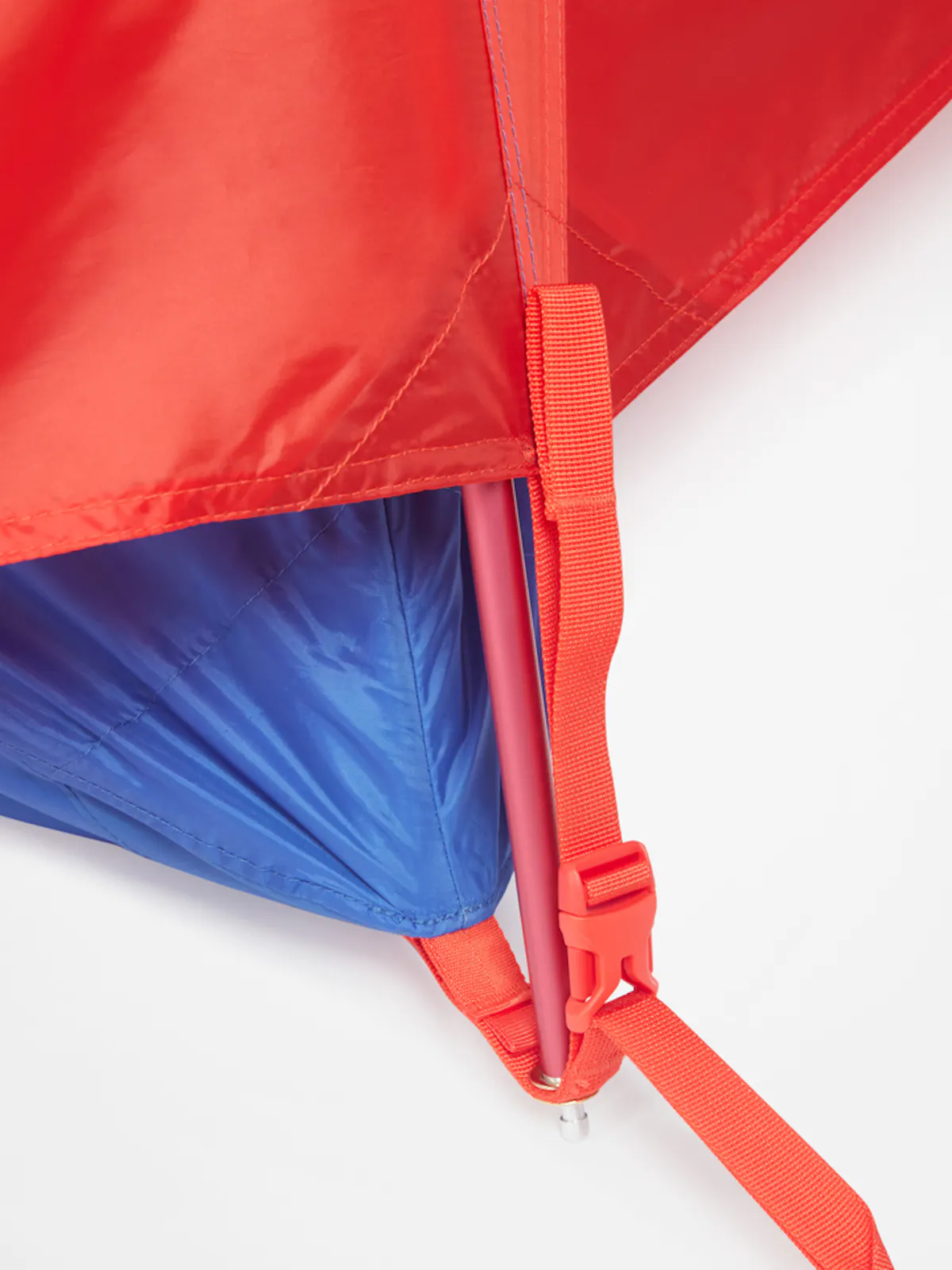 closeup of tent pole