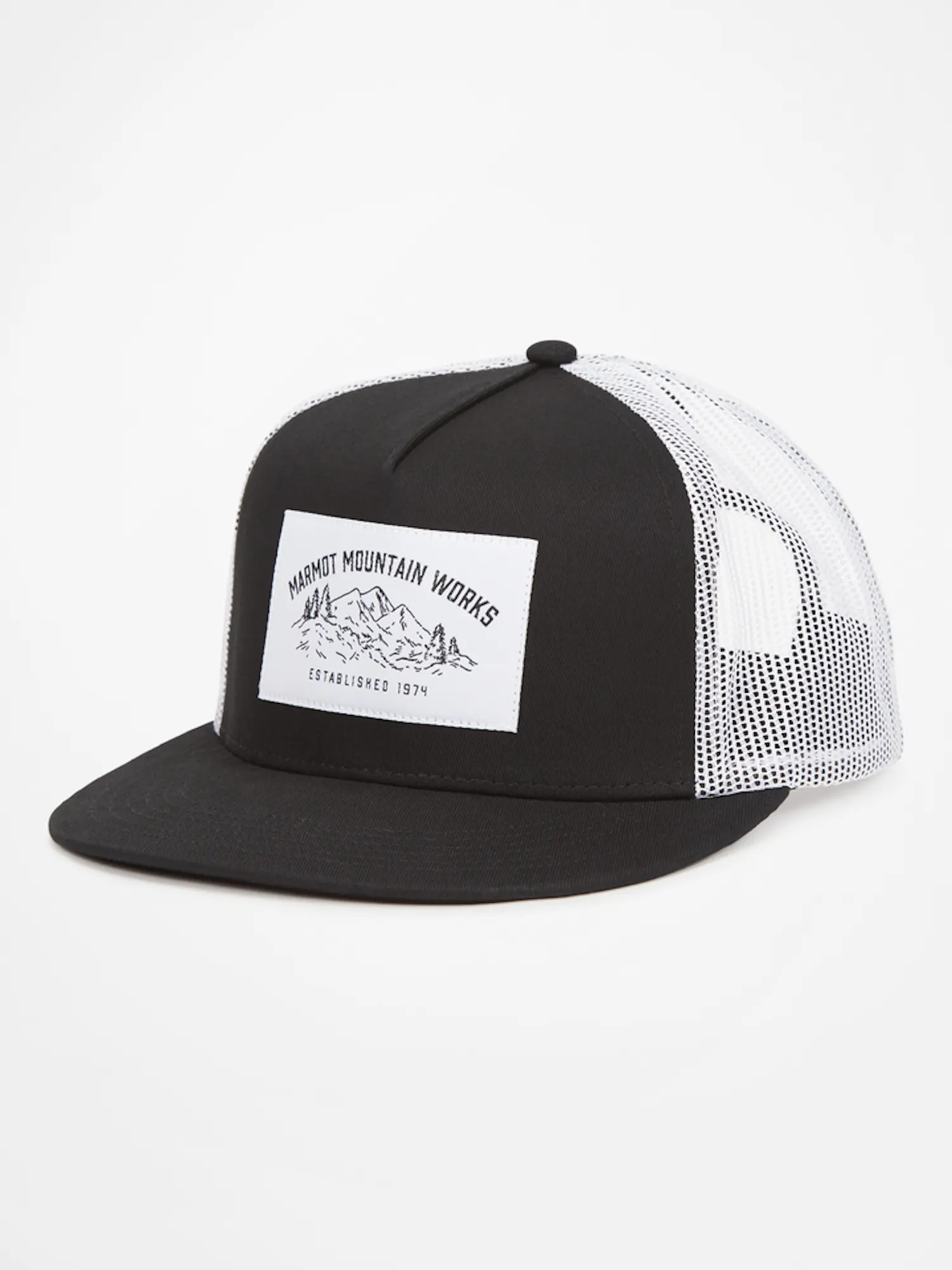 Marmot Trucker Hat in Black/White | Cotton