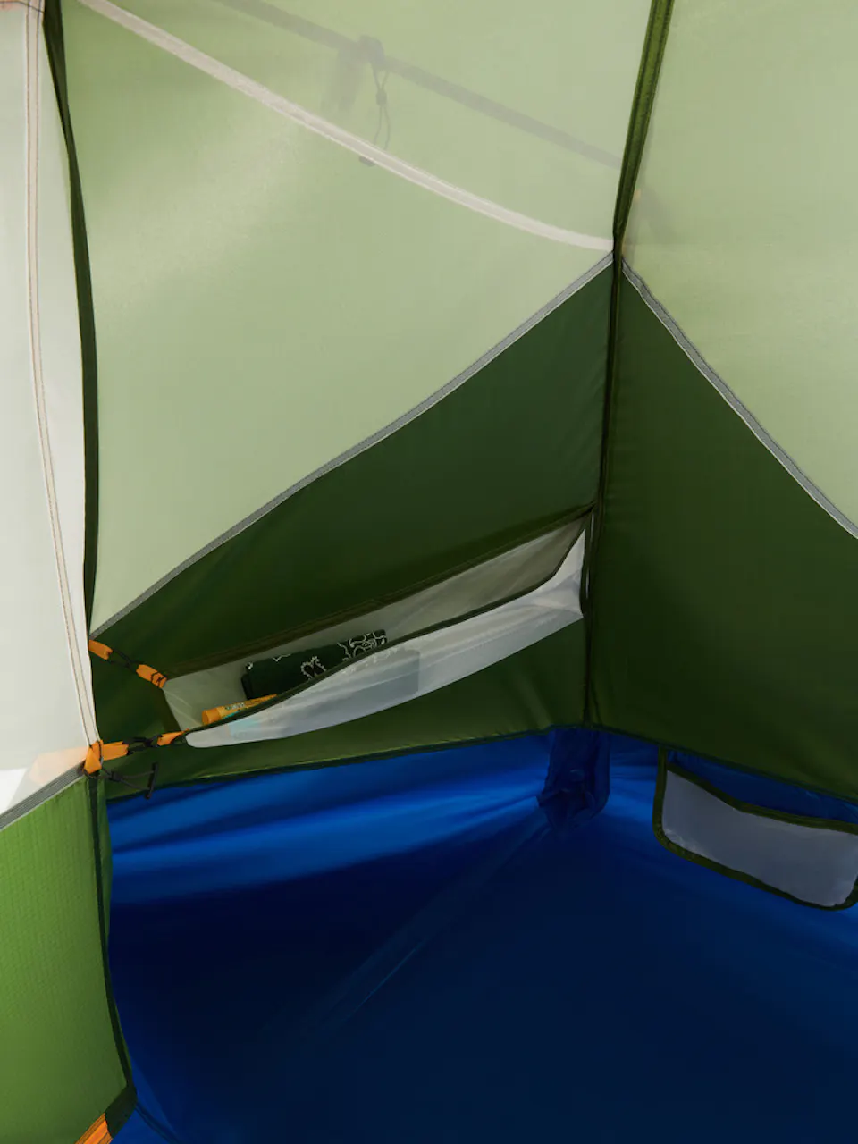Marmot tent with interior storage pockets