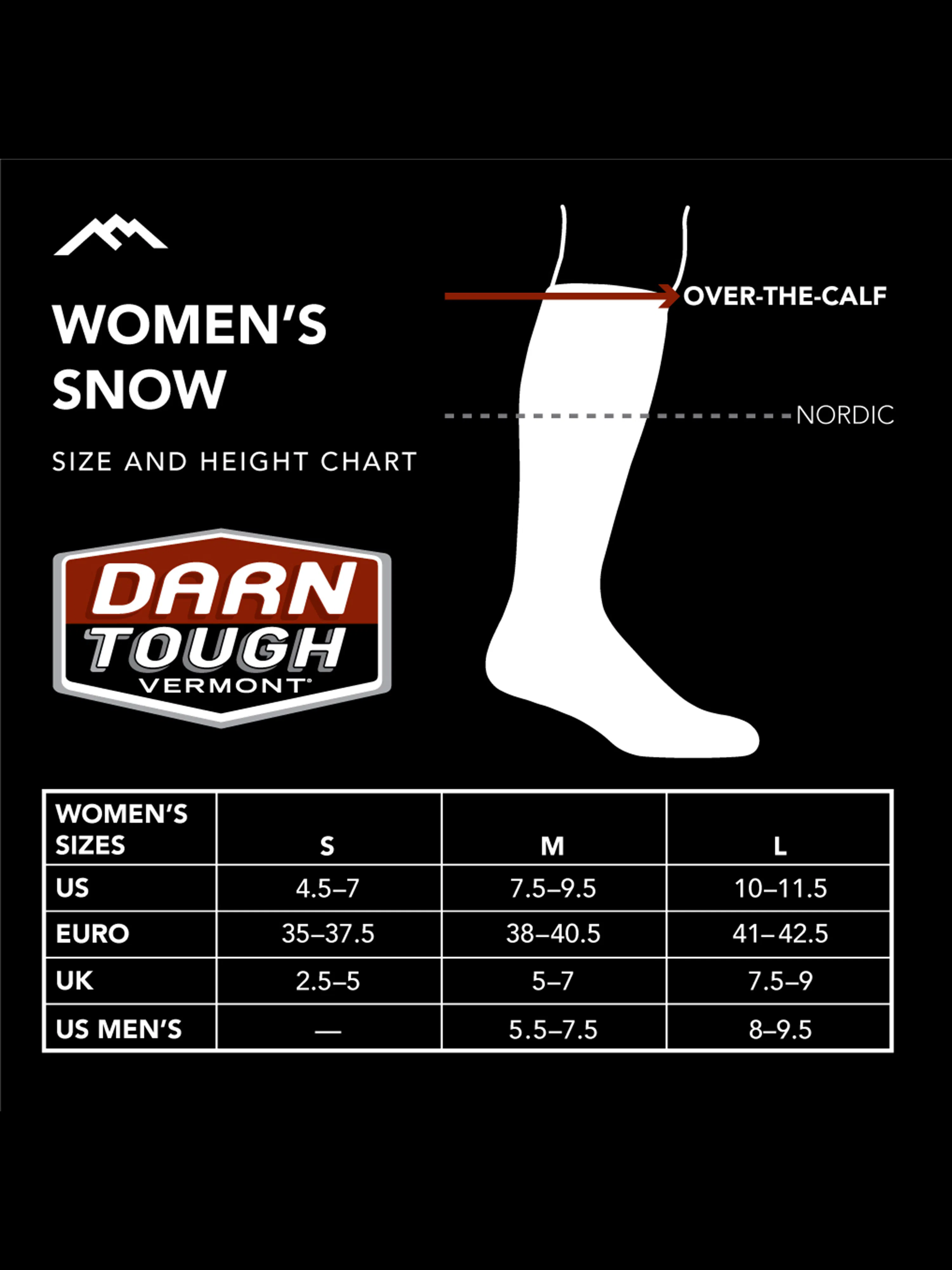 Darn Tough Women's Peaks RFL Over-the-Calf Ultra-Lightweight Ski & Snowboard Socks