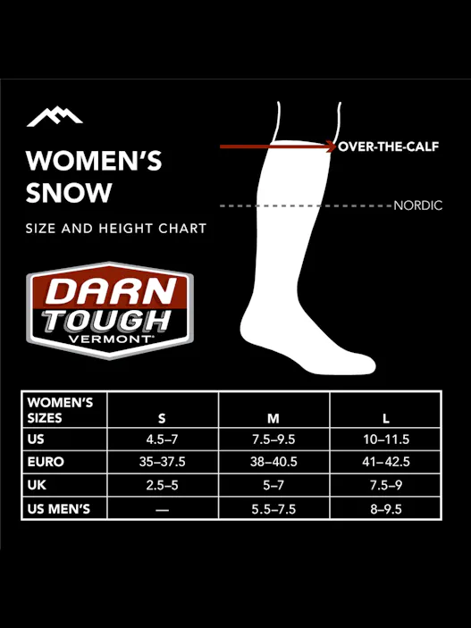 Darn Tough Women's Peaks RFL Over-the-Calf Ultra-Lightweight Ski & Snowboard Socks