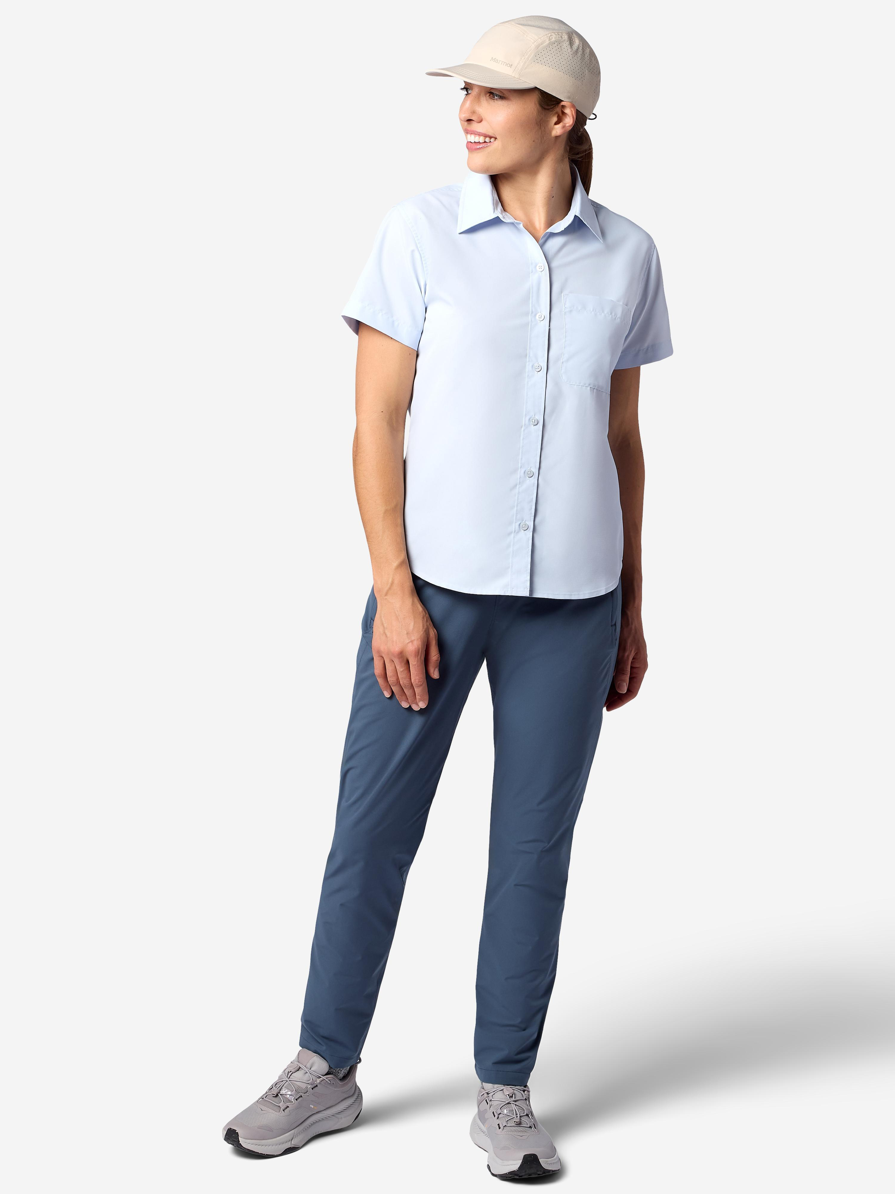 Women's AirExchange UPF 40 Novelty Short-Sleeve Collared Shirt