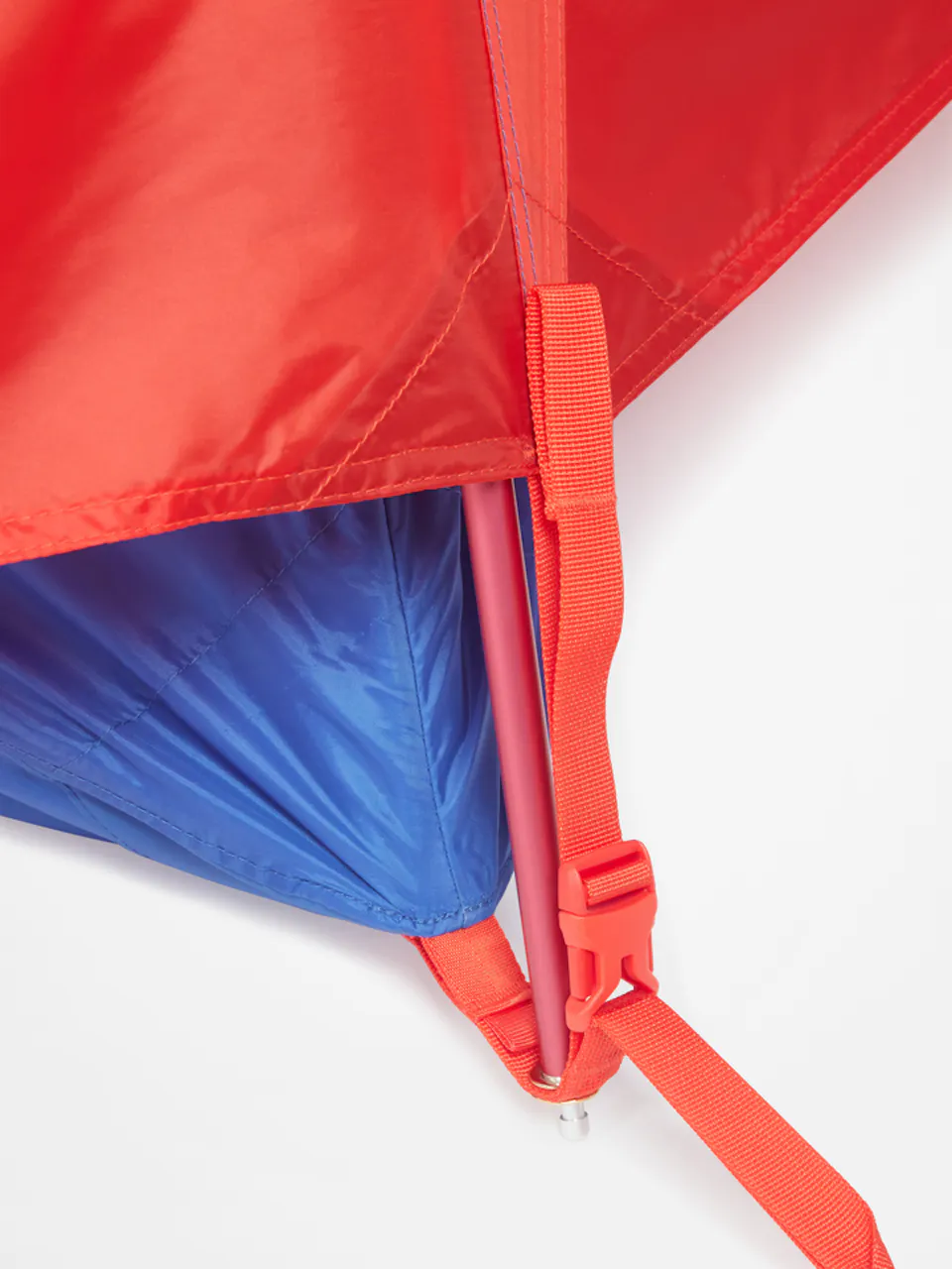 closeup of tent pole