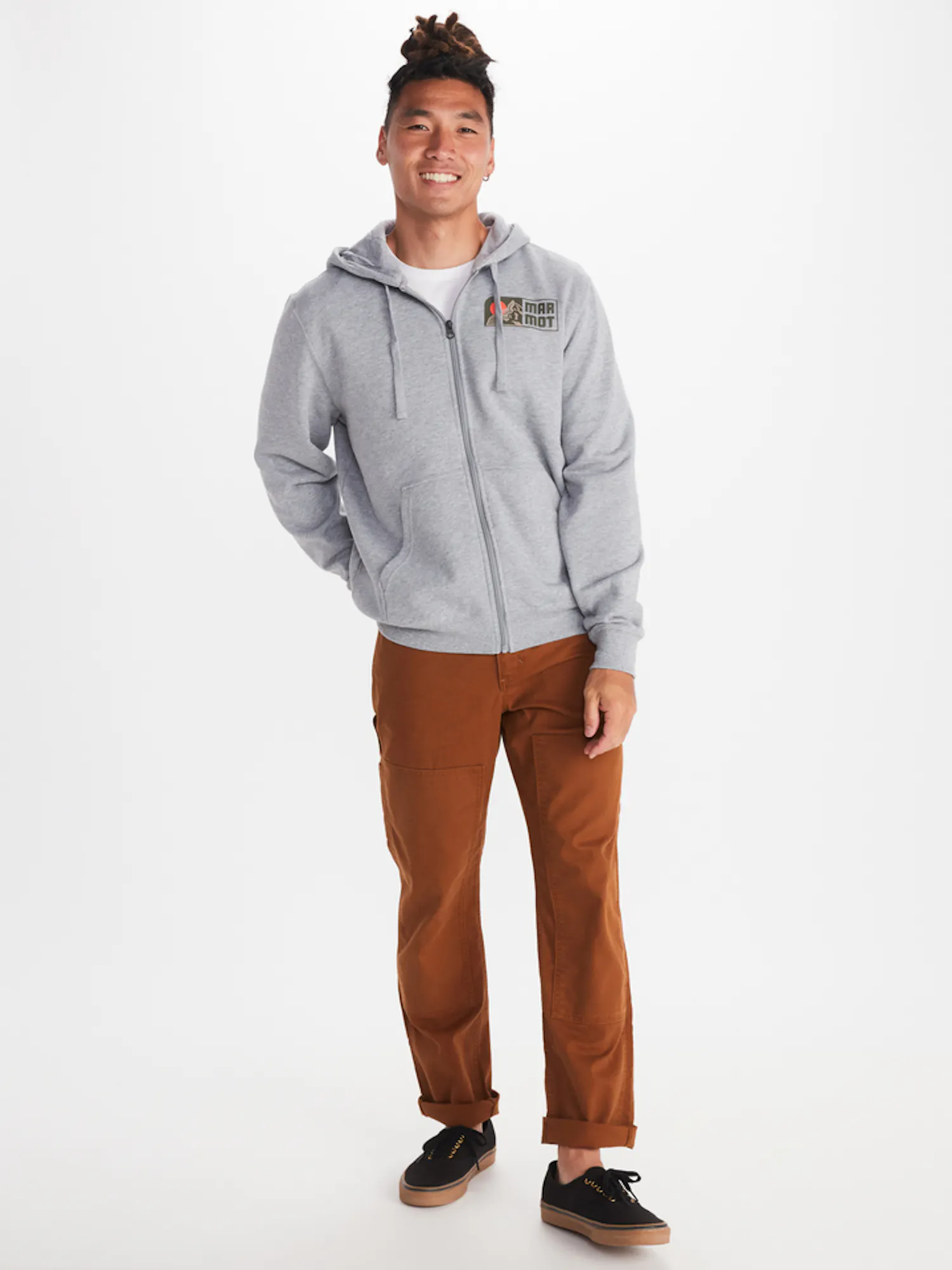 Marmot Men's Full-Zip Hoody in Grey Heather | Cotton