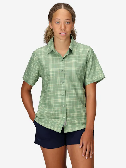 Women's AirExchange Perforated Short-Sleeve Pattern Shirt (Spring