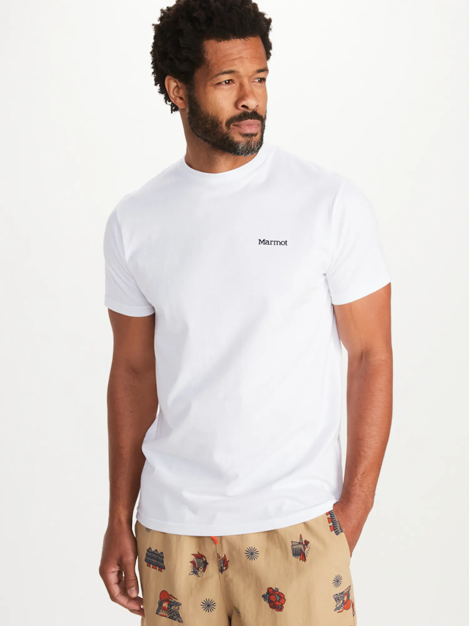 Marmot Men's DJ Javier Short-Sleeve T-Shirt in White | Organic Cotton