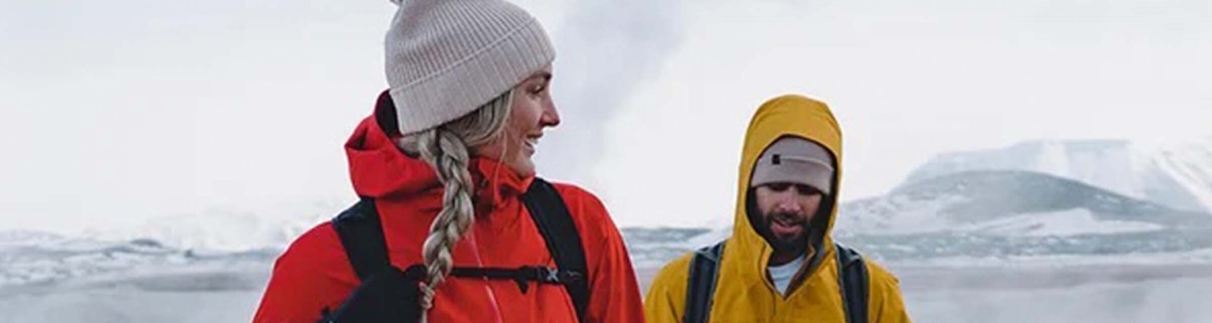 friends outdoor wearing assorted outdoor apparel