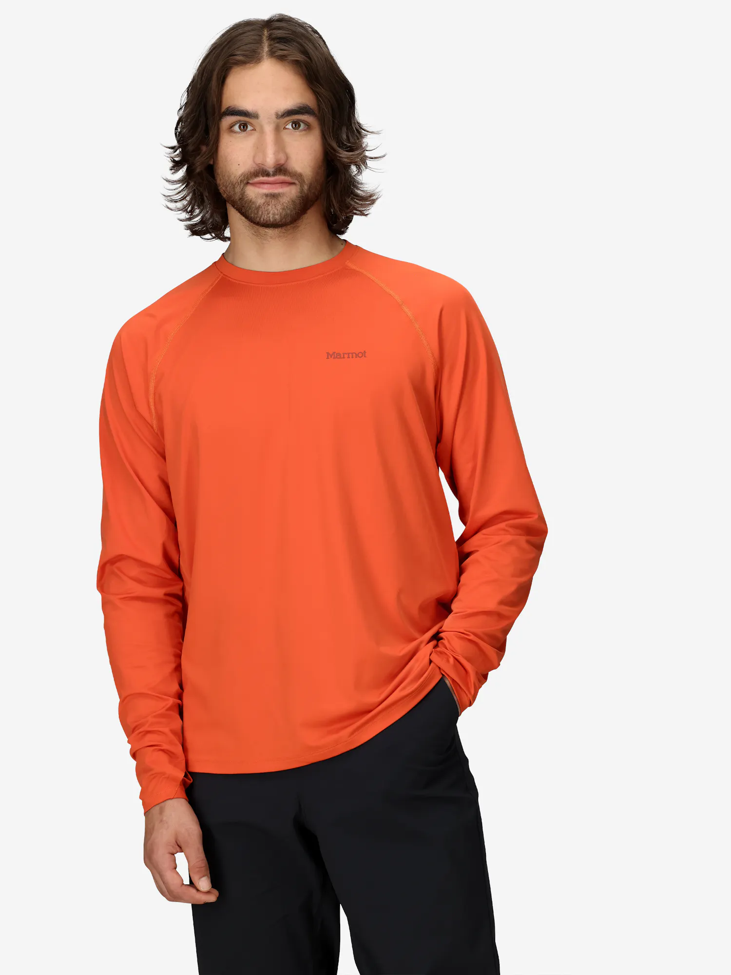 Marmot Men's Windridge UPF 50 Long-Sleeve T-Shirt (Spring 2025) in Ginger Blossom
