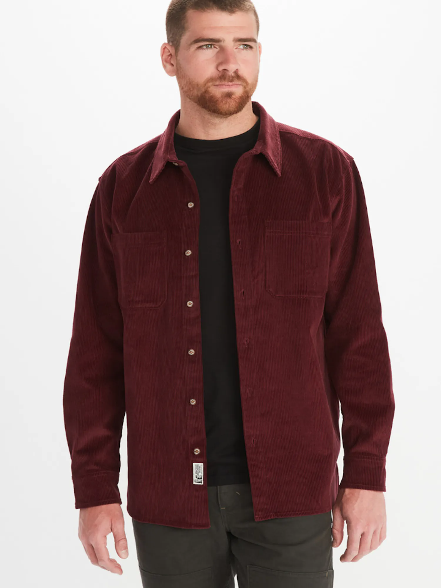 Marmot Men's Alyesbury Corduroy Long-Sleeve Shirt in Port Royal | Cotton