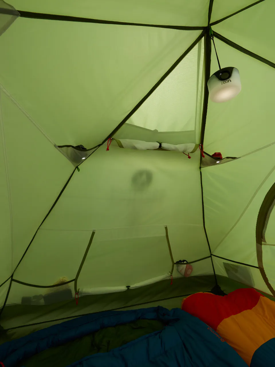 inside view of tent