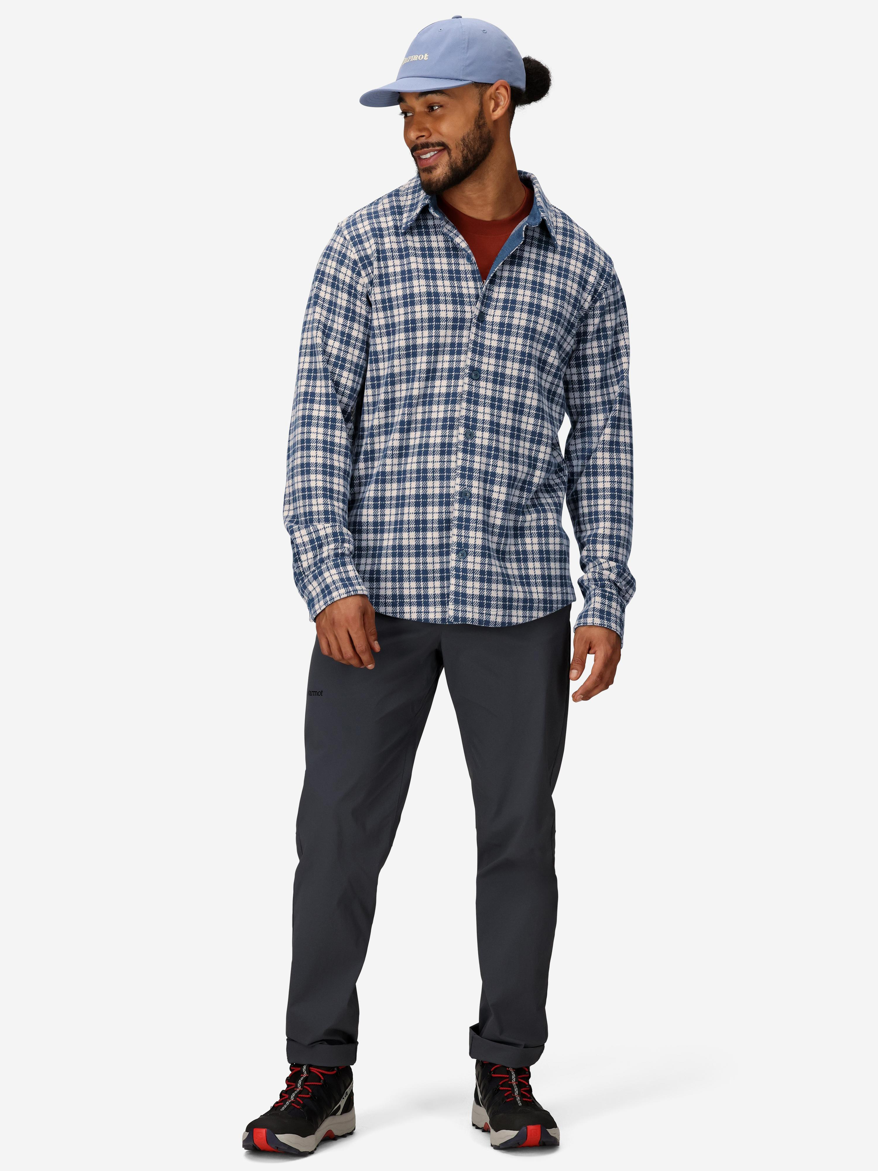 Men's Alpine Haven Soft Stretch Knit Flannel Long-Sleeve Shirt