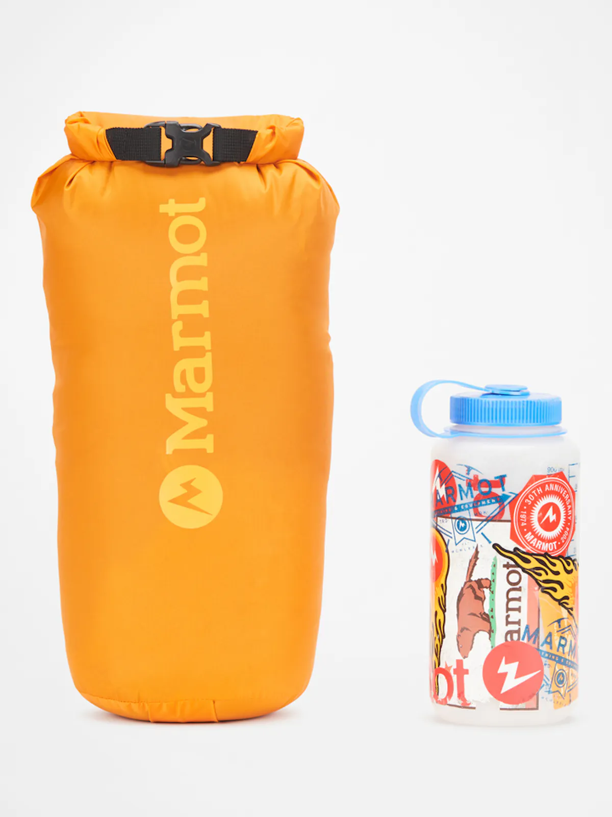 sleeping bag sack compared to water bottle for scale