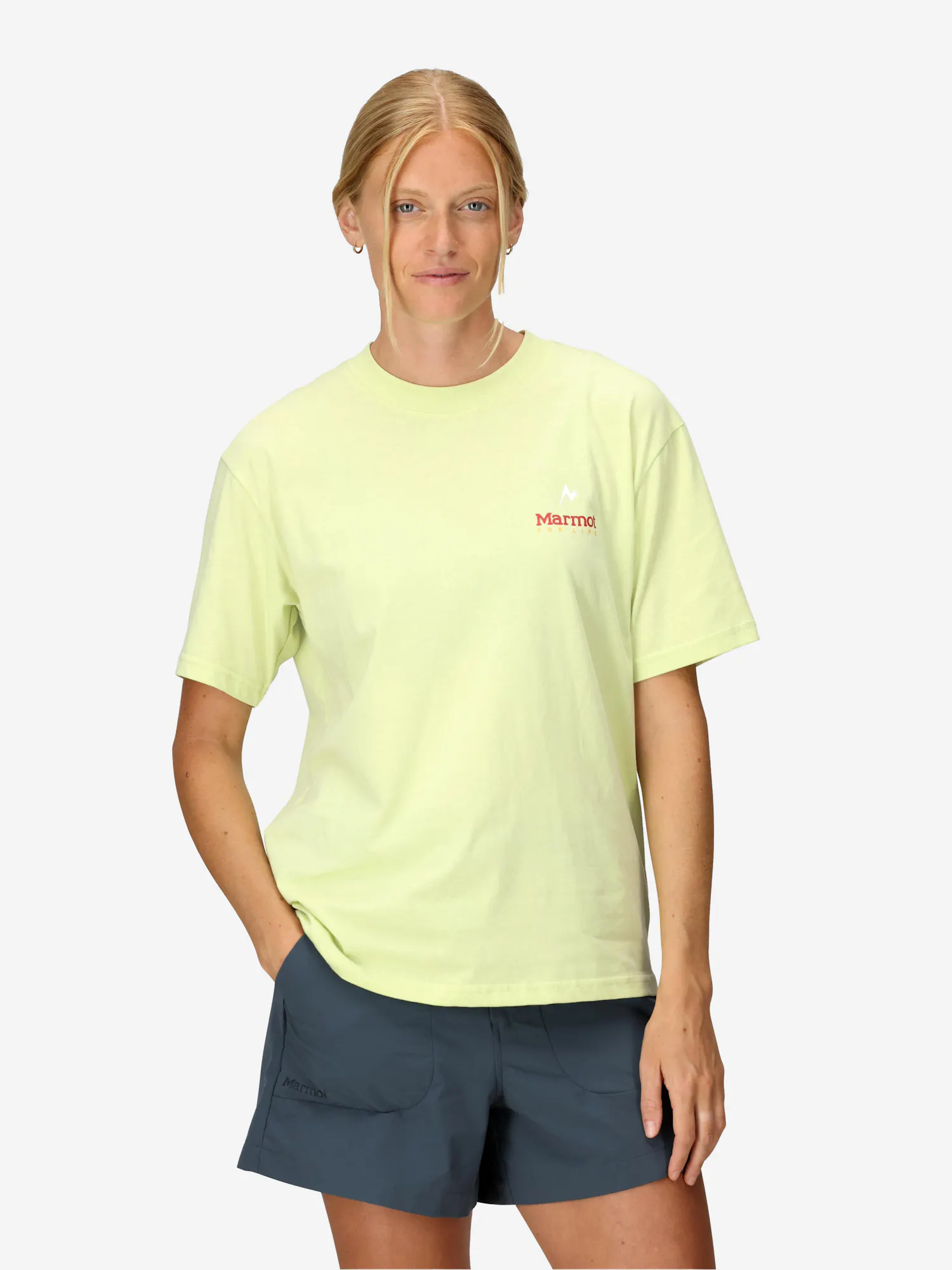 Marmot Women's For Life T-Shirt (Spring 2025) in Matcha | Cotton