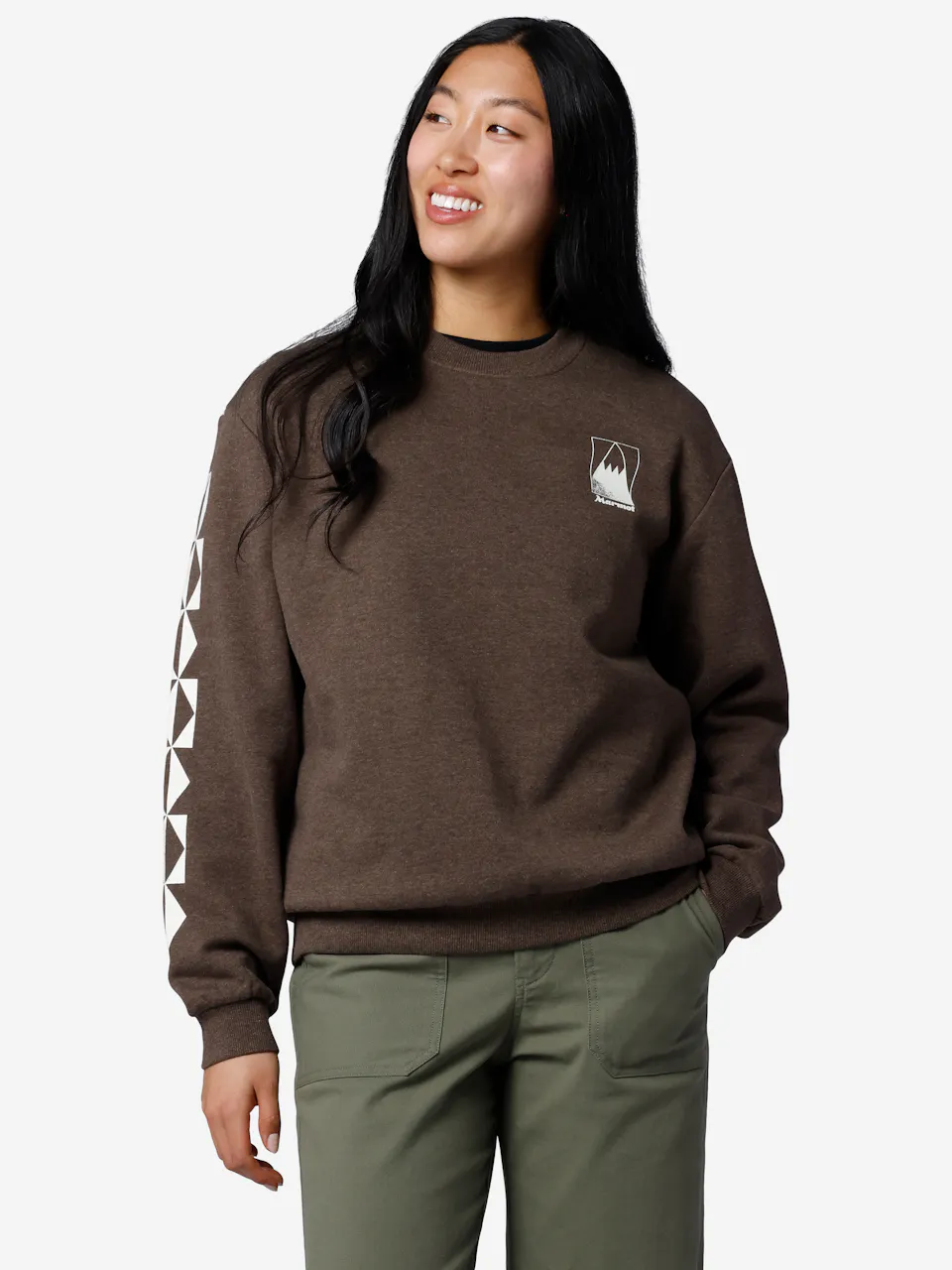 Wm's Mountain Geo Crew Sweatshirt