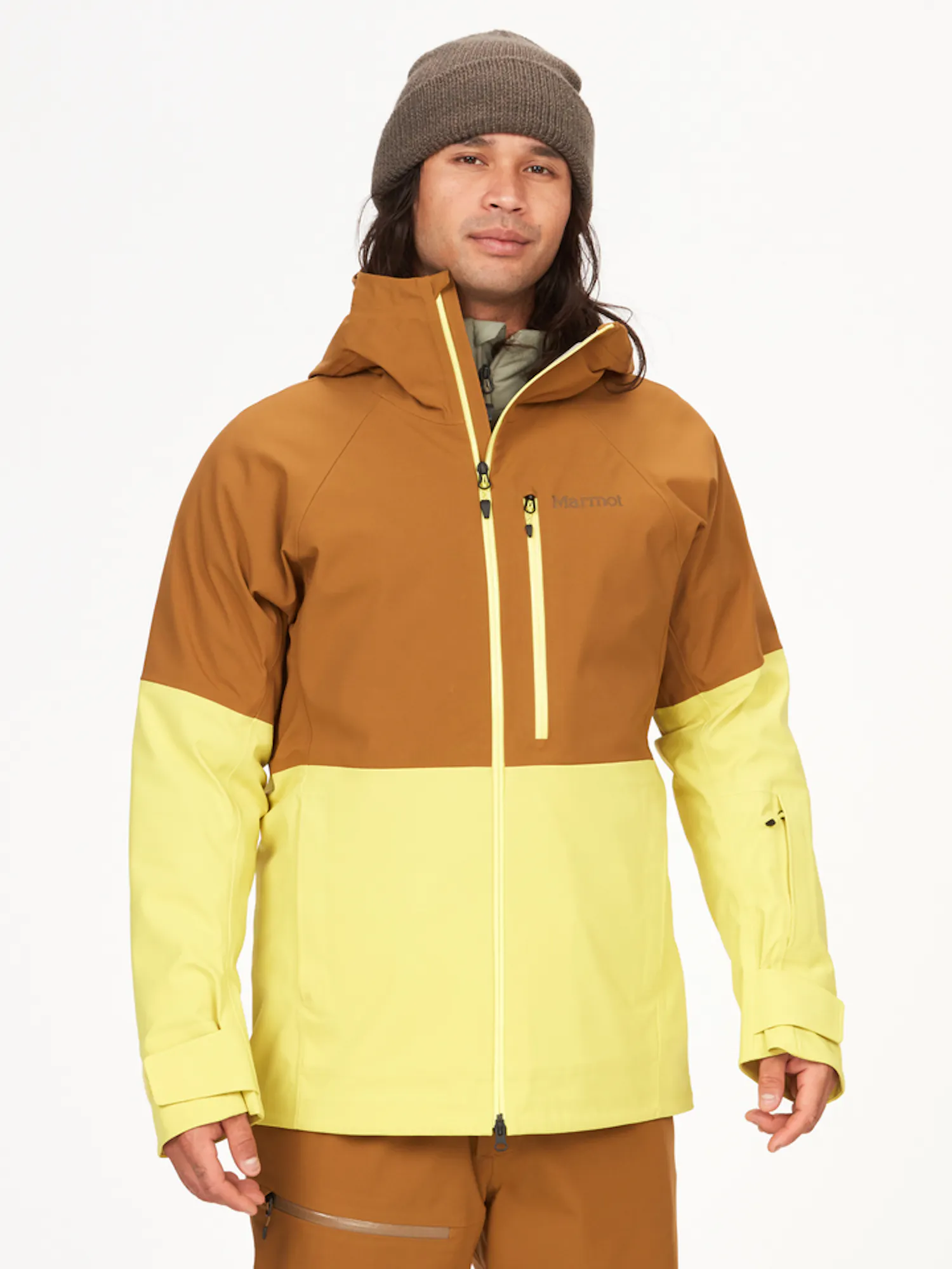 Marmot Men's Refuge Pro Jacket (2023) in Hazel/Limelight